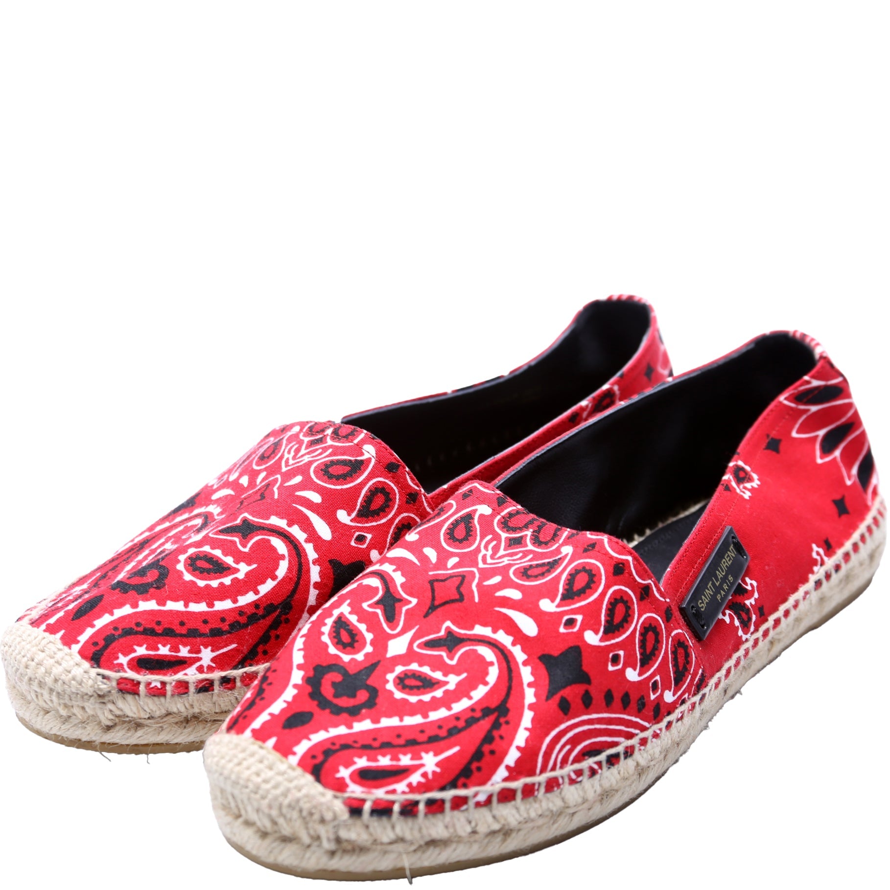 Saint Laurent Espadrille Bandana Flats Size 37.5