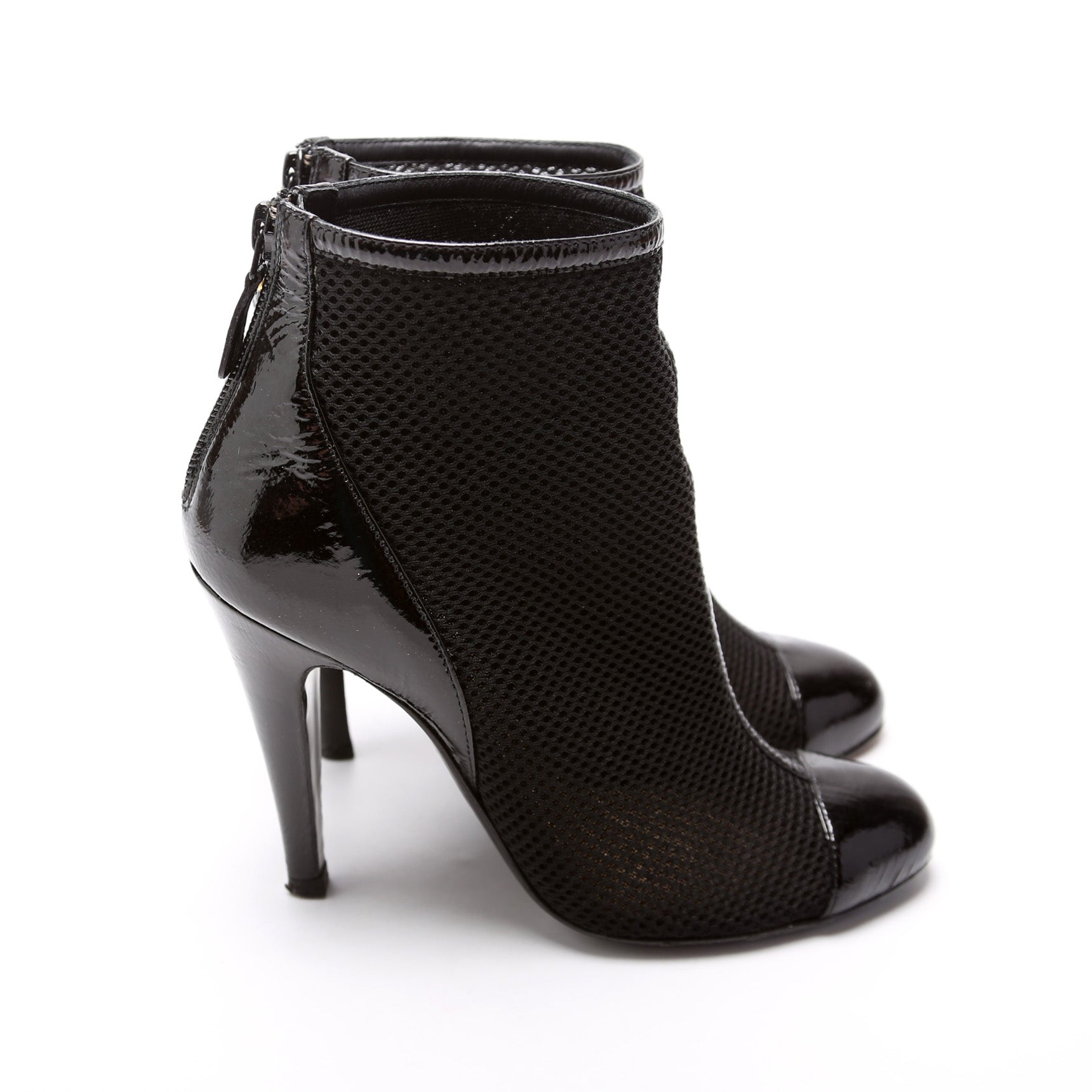Chanel Mesh/Leather Booties Size 37