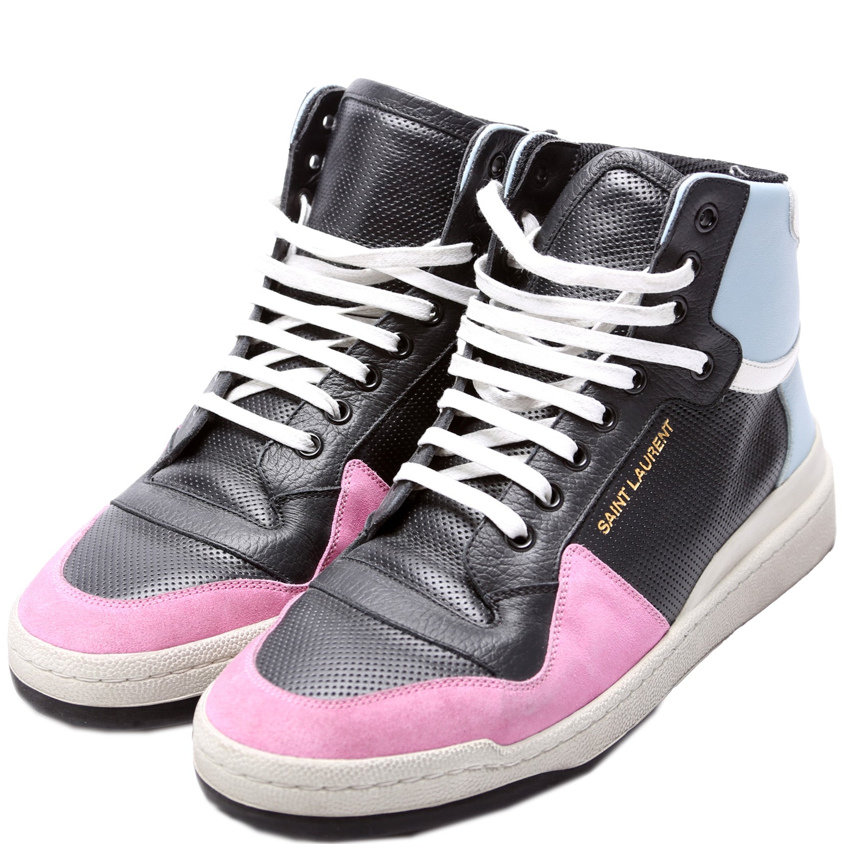 Saint Laurent Colorblock Hightop Sneakers Size 40