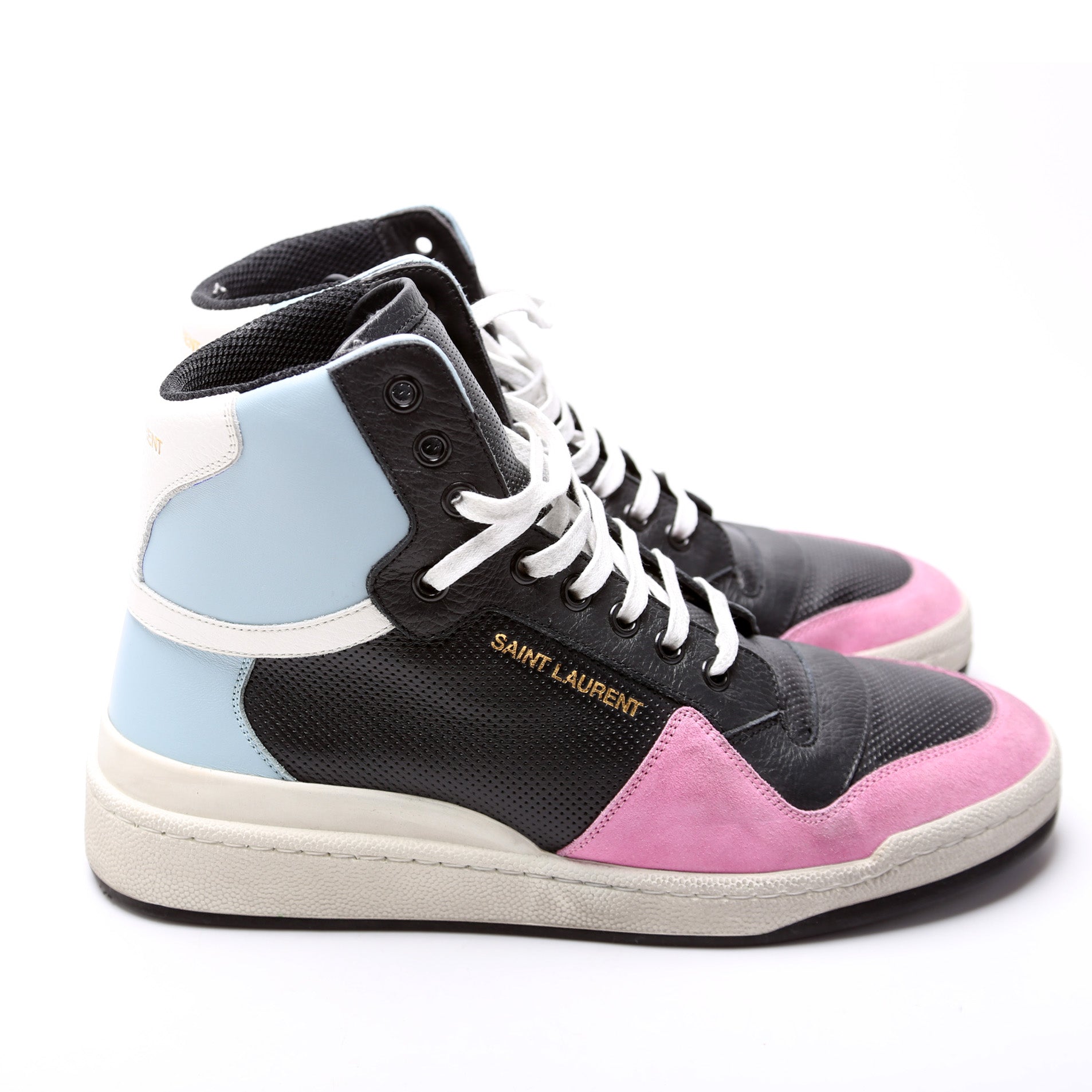 Saint Laurent Colorblock Hightop Sneakers Size 40