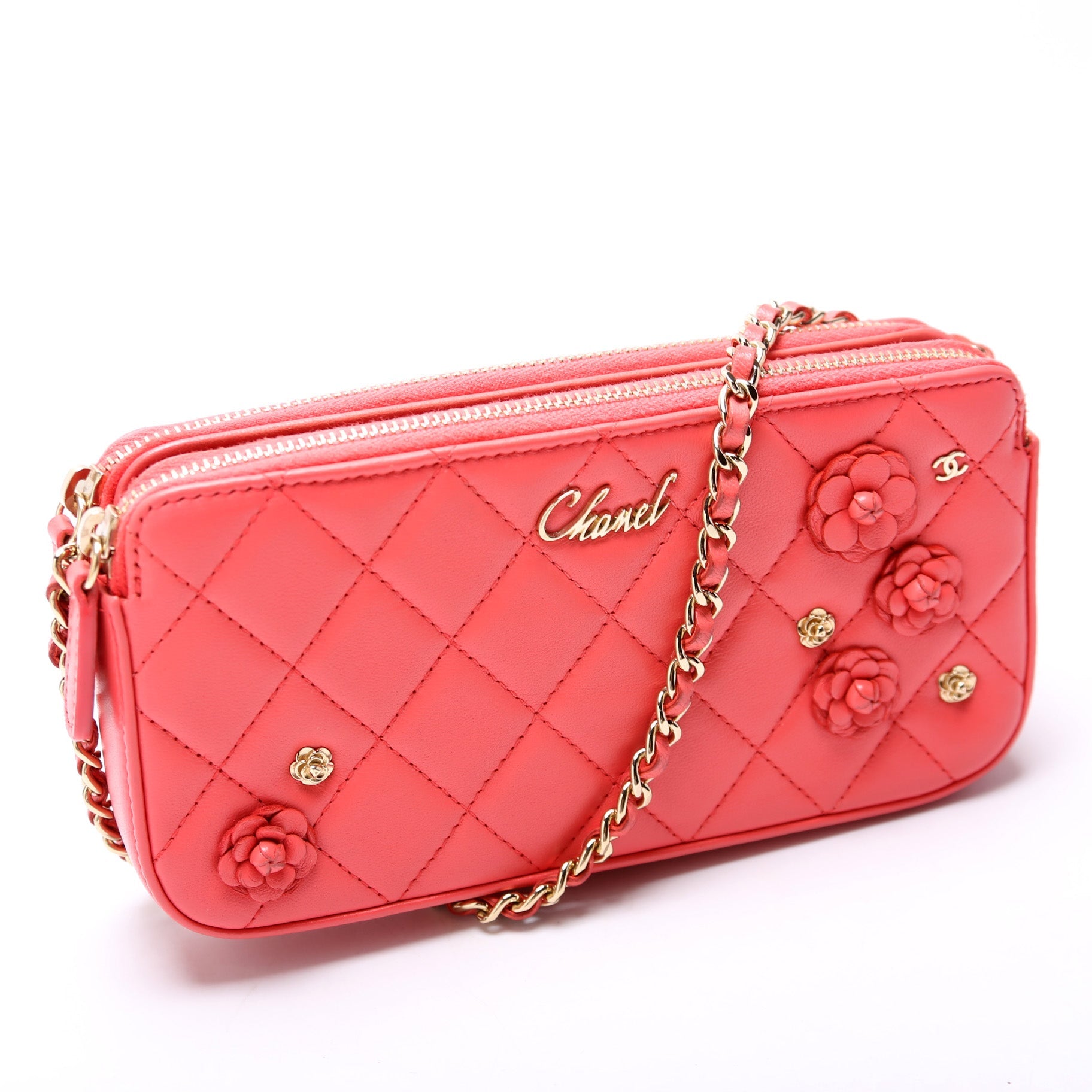 Chanel Double Zip WOC Flowers