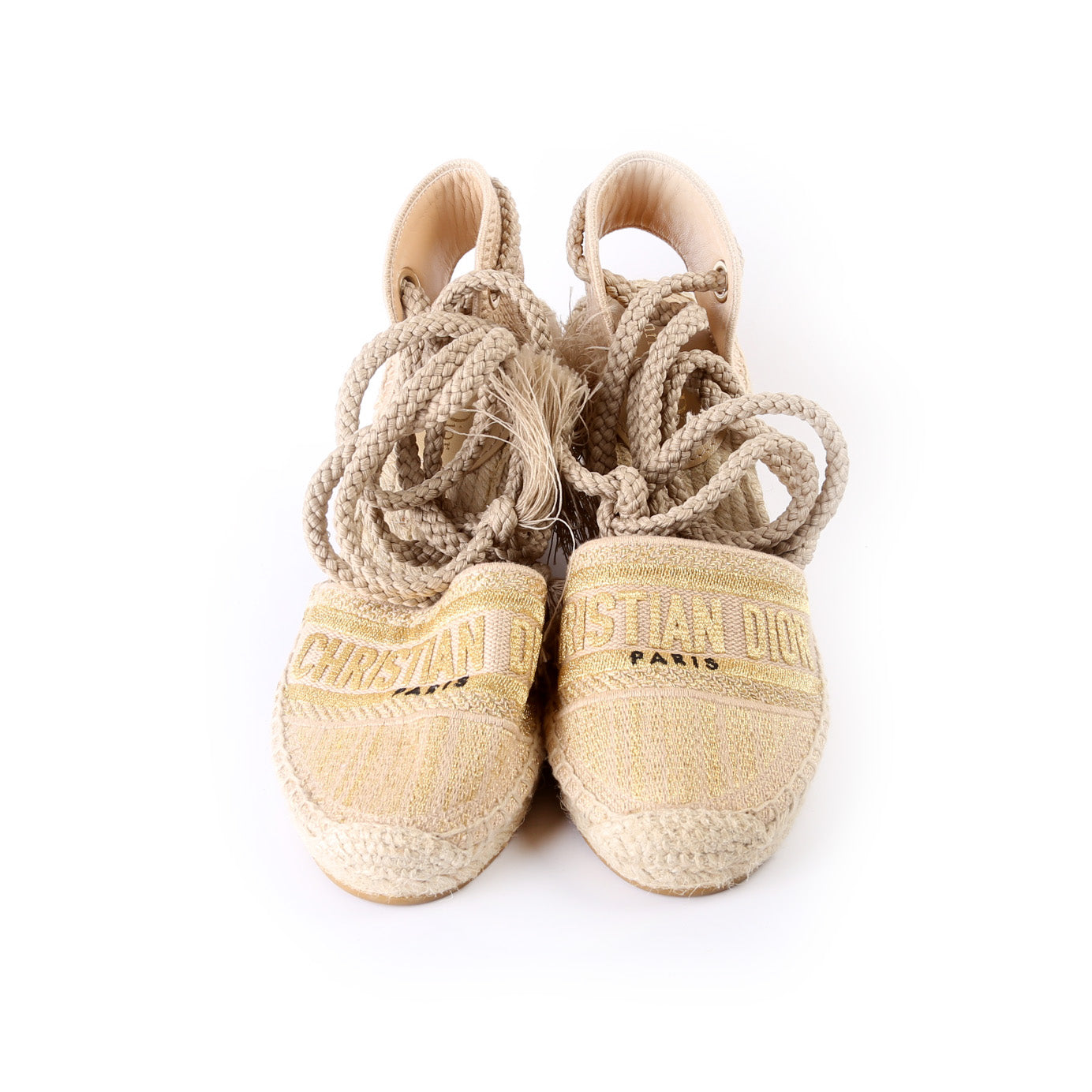 Christian Dior Espadrille Wedges Size 37.5
