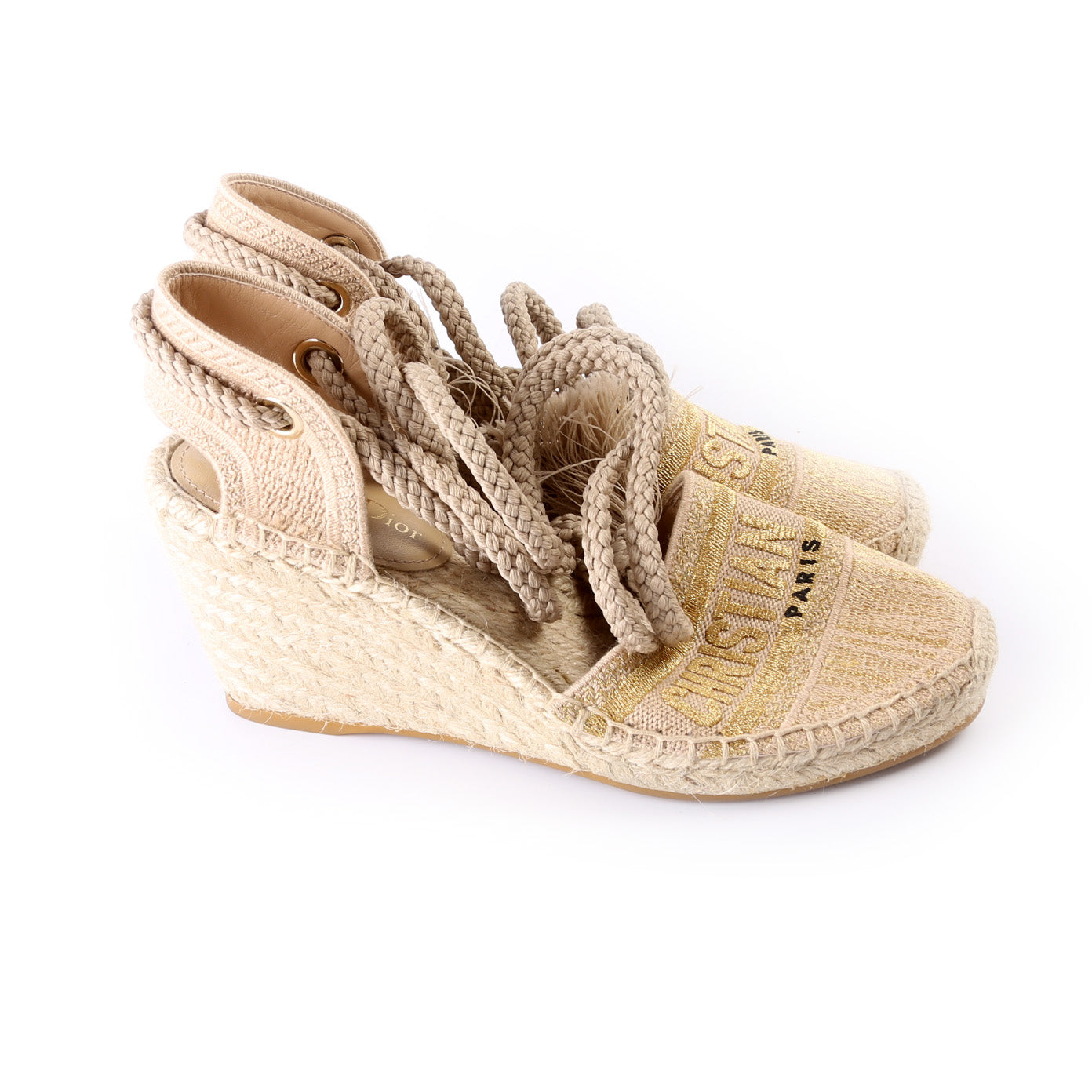 Christian Dior Espadrille Wedges Size 37.5