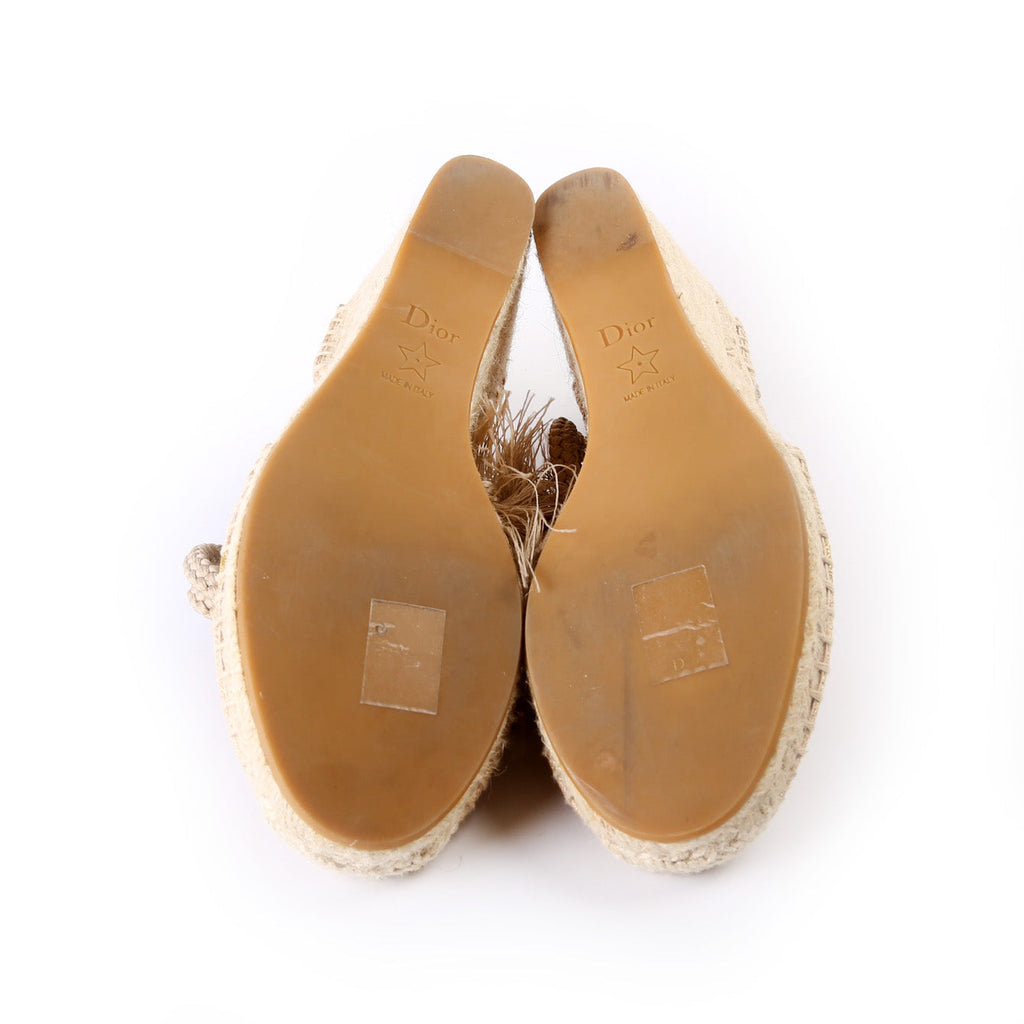Christian Dior Espadrille Wedges Size 37.5