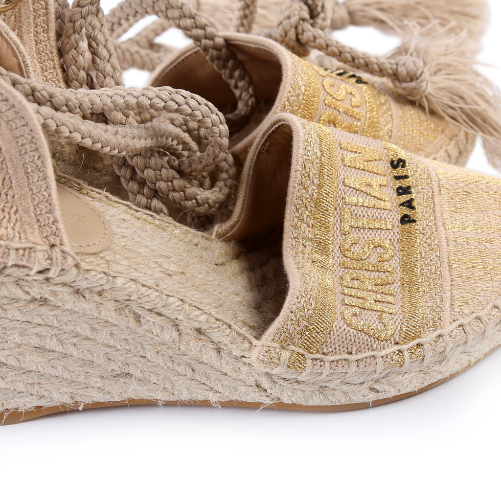 Christian Dior Espadrille Wedges Size 37.5