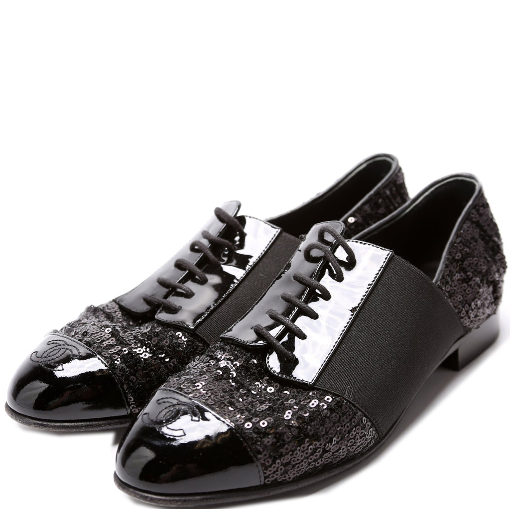 Chanel Logo Oxfords Size 38