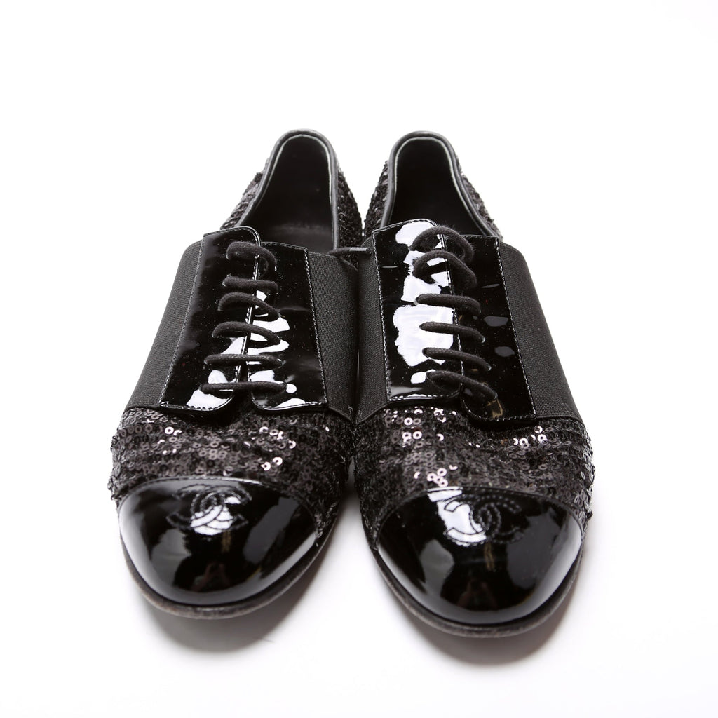 Chanel Logo Oxfords Size 38
