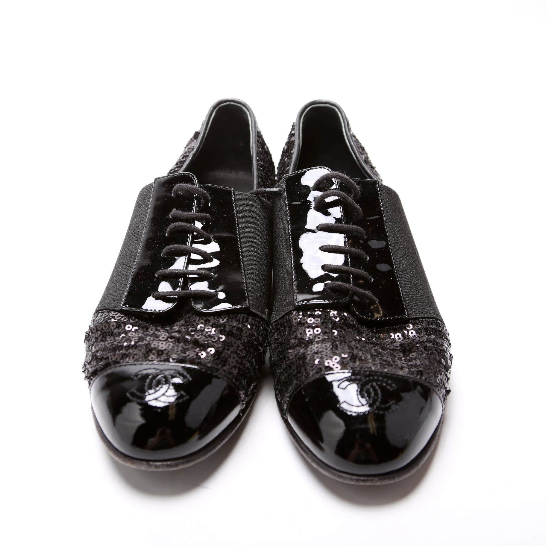 Chanel Logo Oxfords Size 38