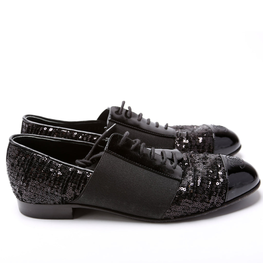 Chanel Logo Oxfords Size 38