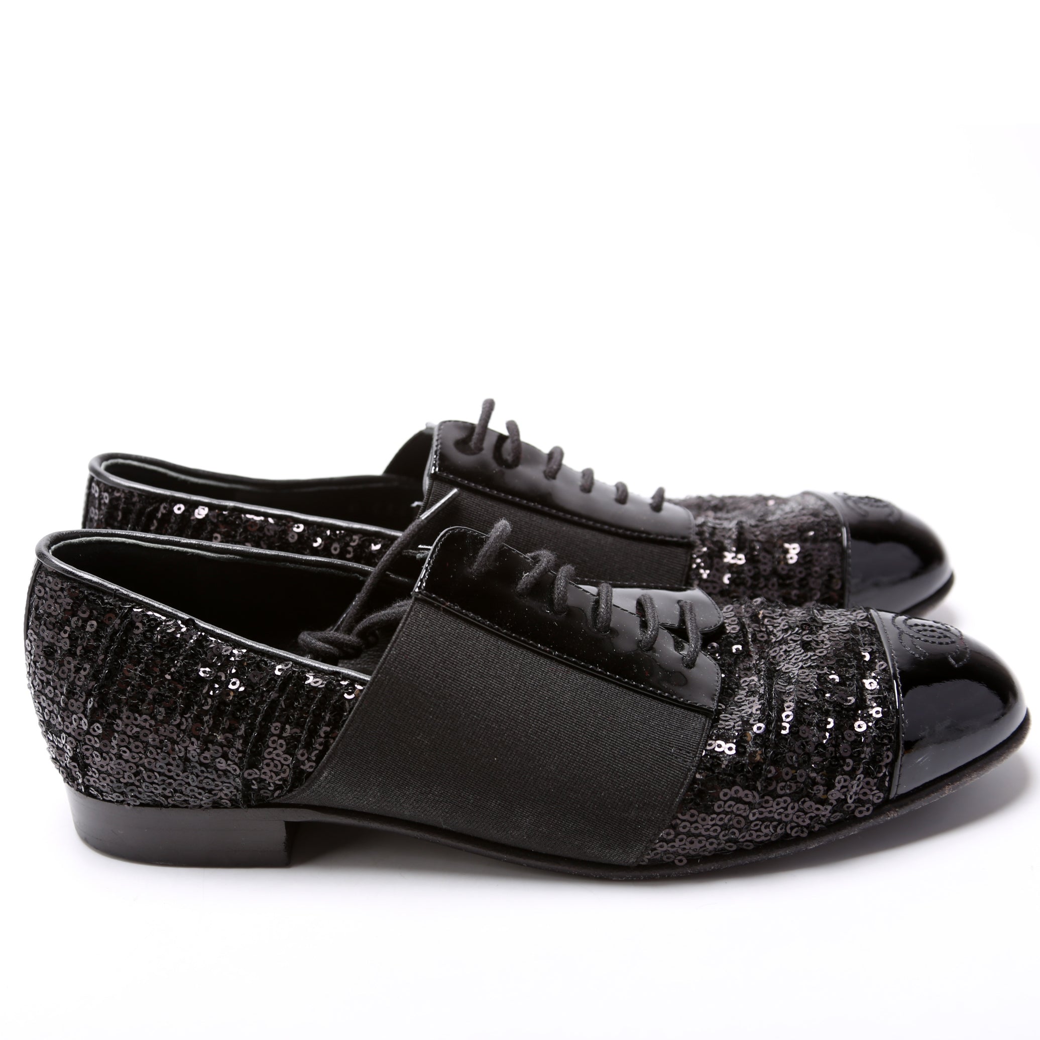 Chanel Logo Oxfords Size 38