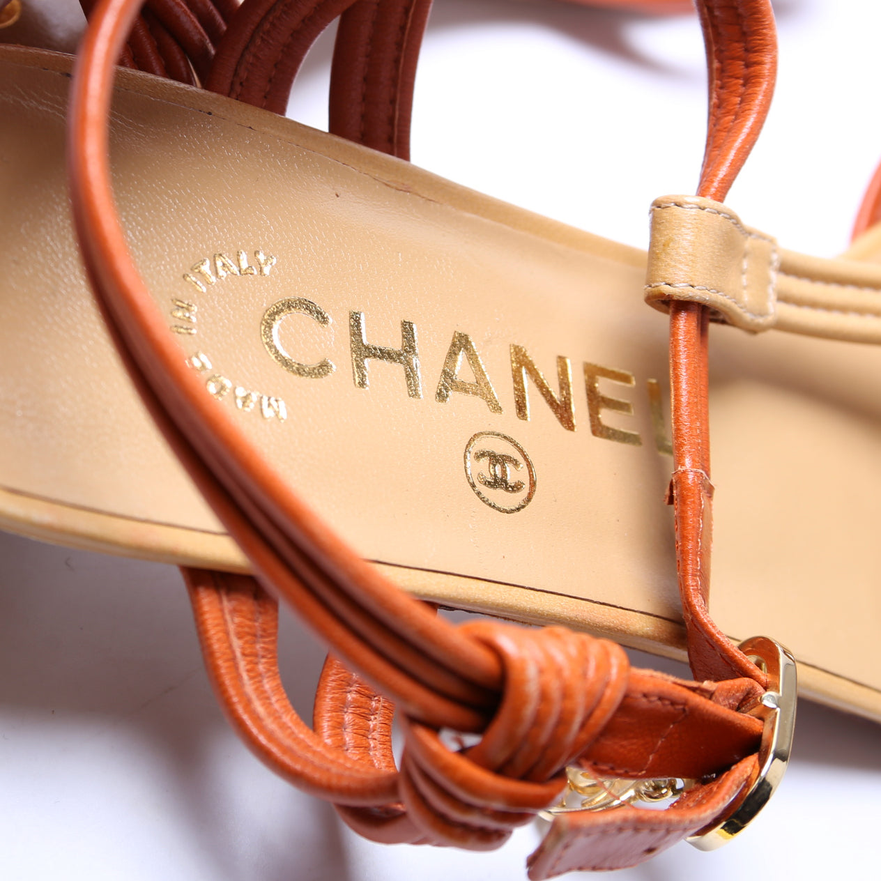 Chanel Charm Sandals Size 38