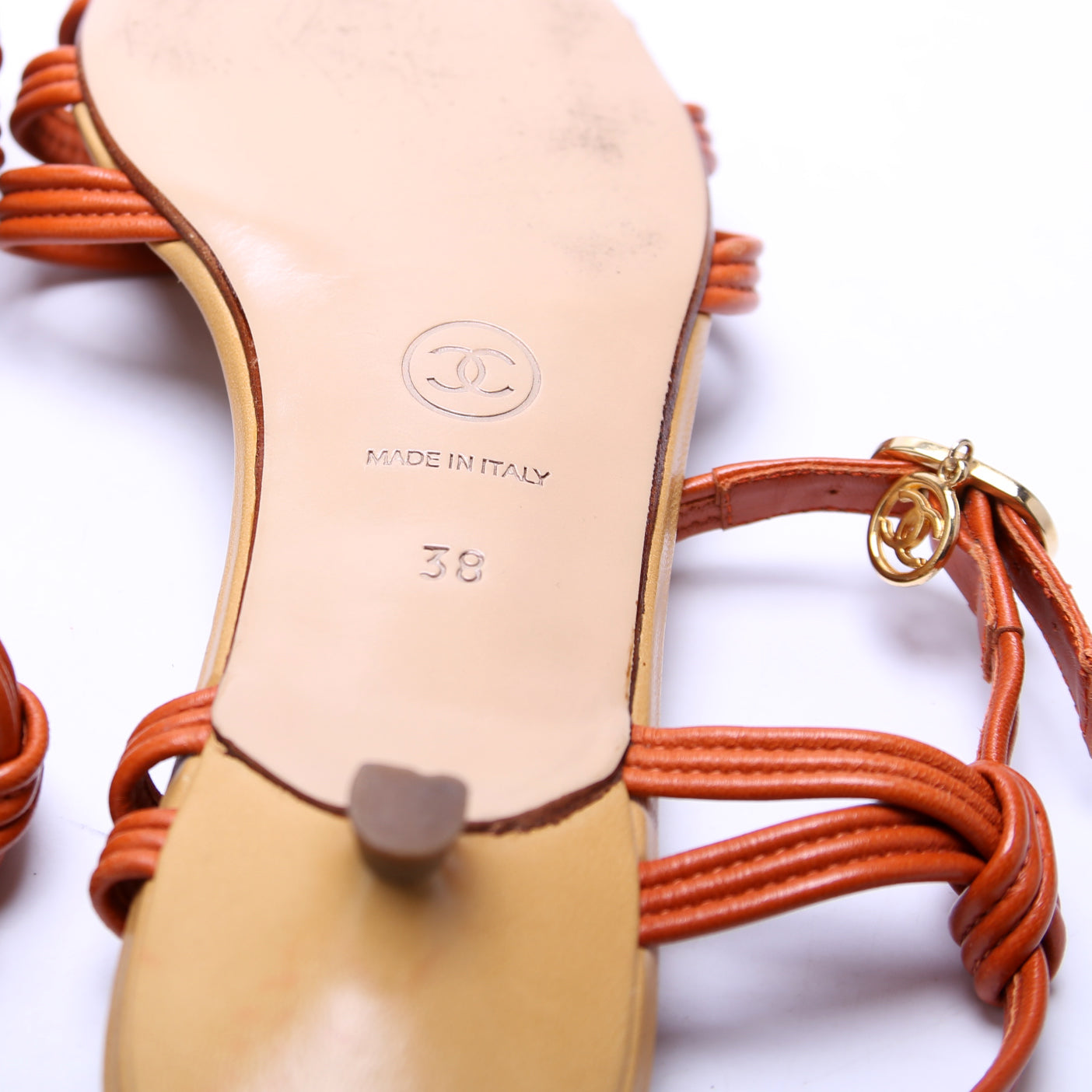 Chanel Charm Sandals Size 38