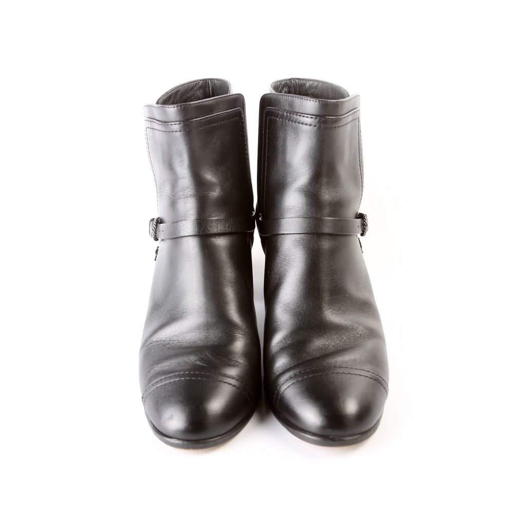 Chanel CC Cap Toe Ankle Booties Size 37