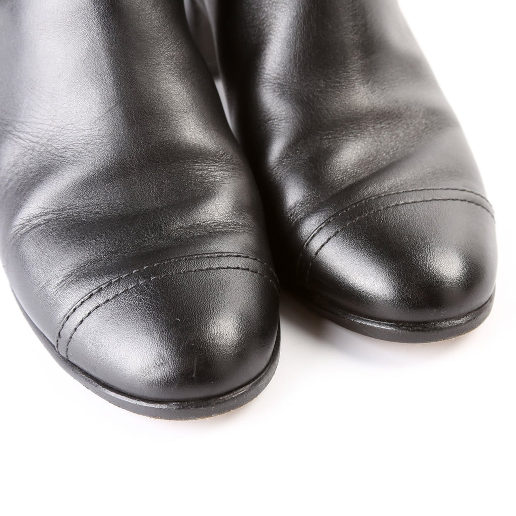 Chanel CC Cap Toe Ankle Booties Size 37
