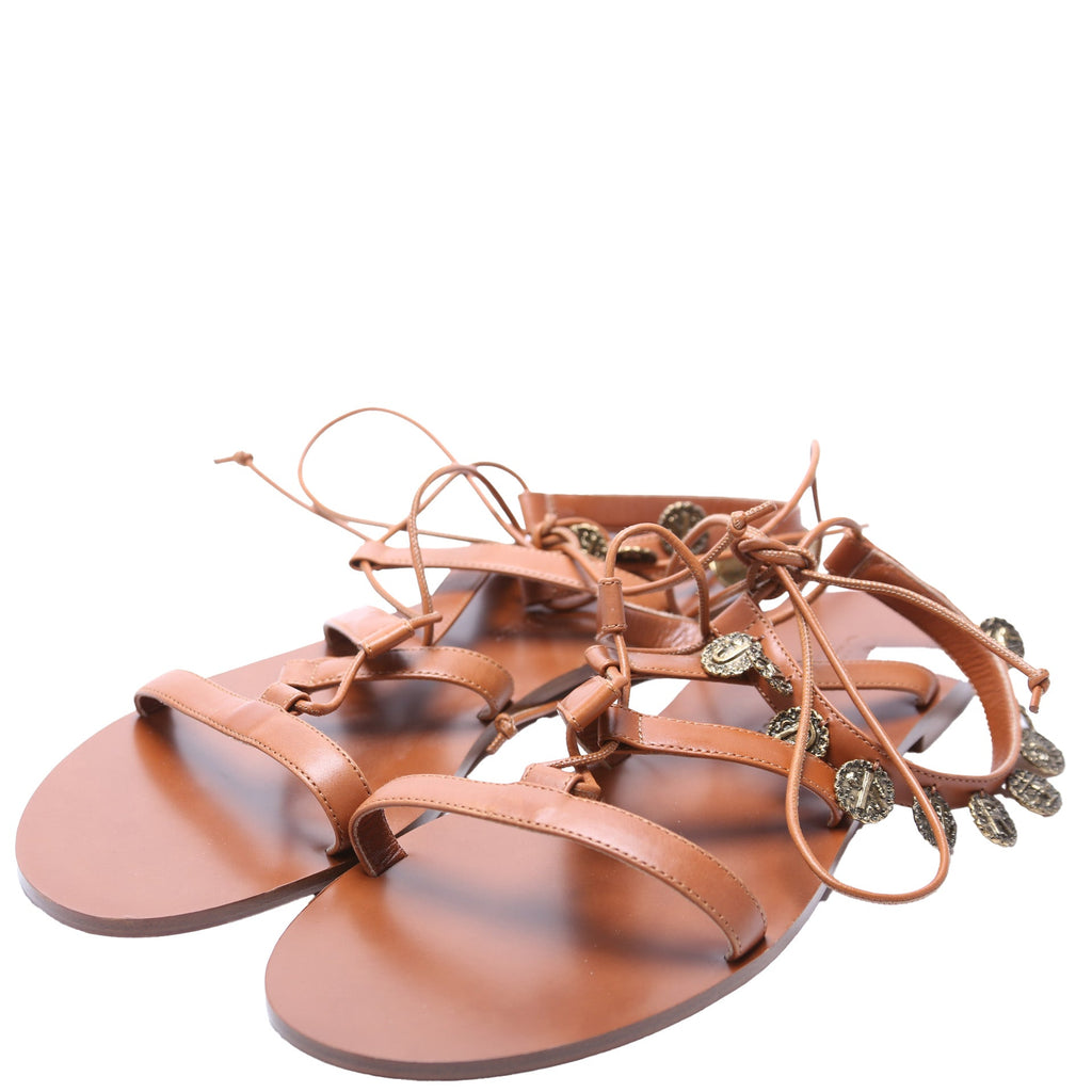 Christian Dior Logo Ankle Strap Sandals Size 37.5