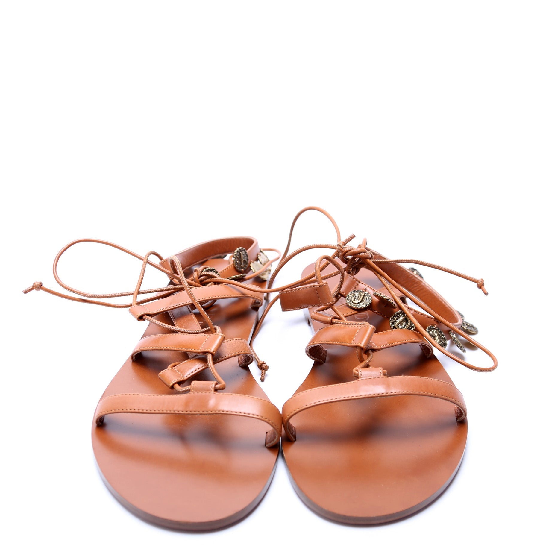 Christian Dior Logo Ankle Strap Sandals Size 37.5