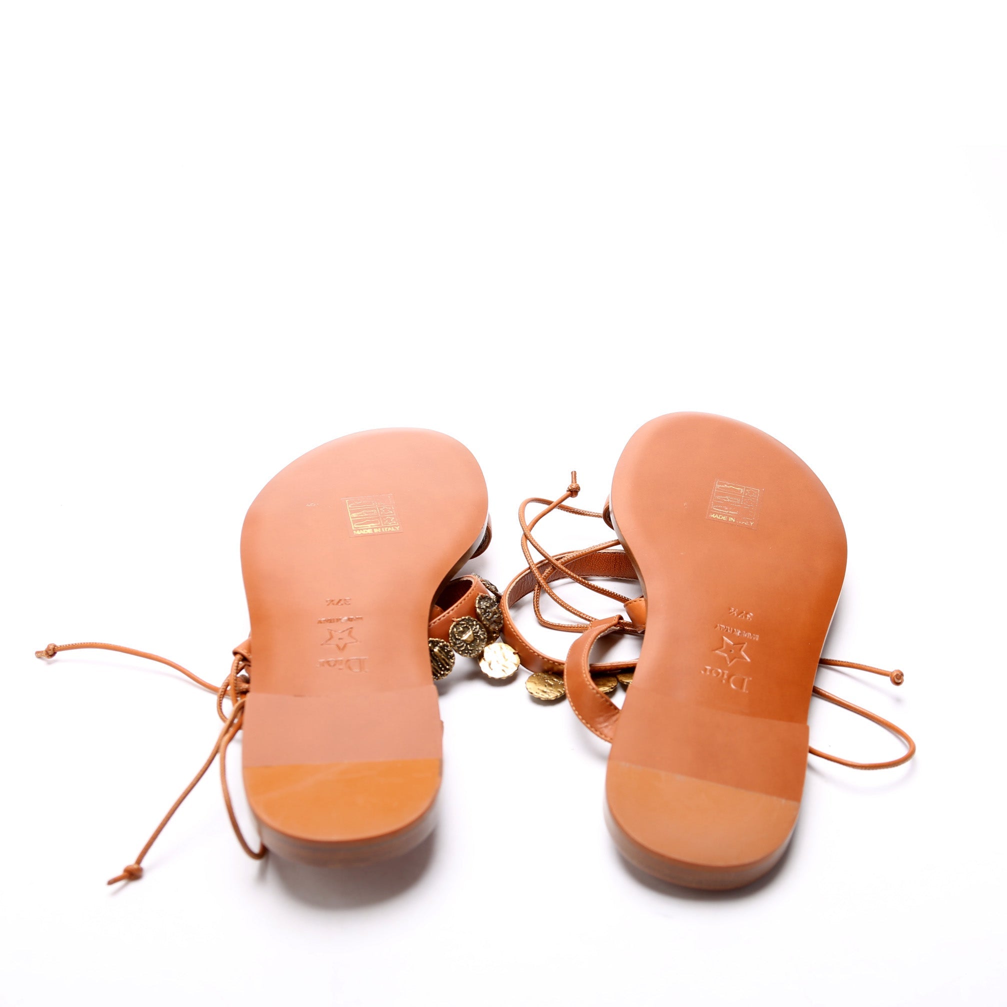 Christian Dior Logo Ankle Strap Sandals Size 37.5