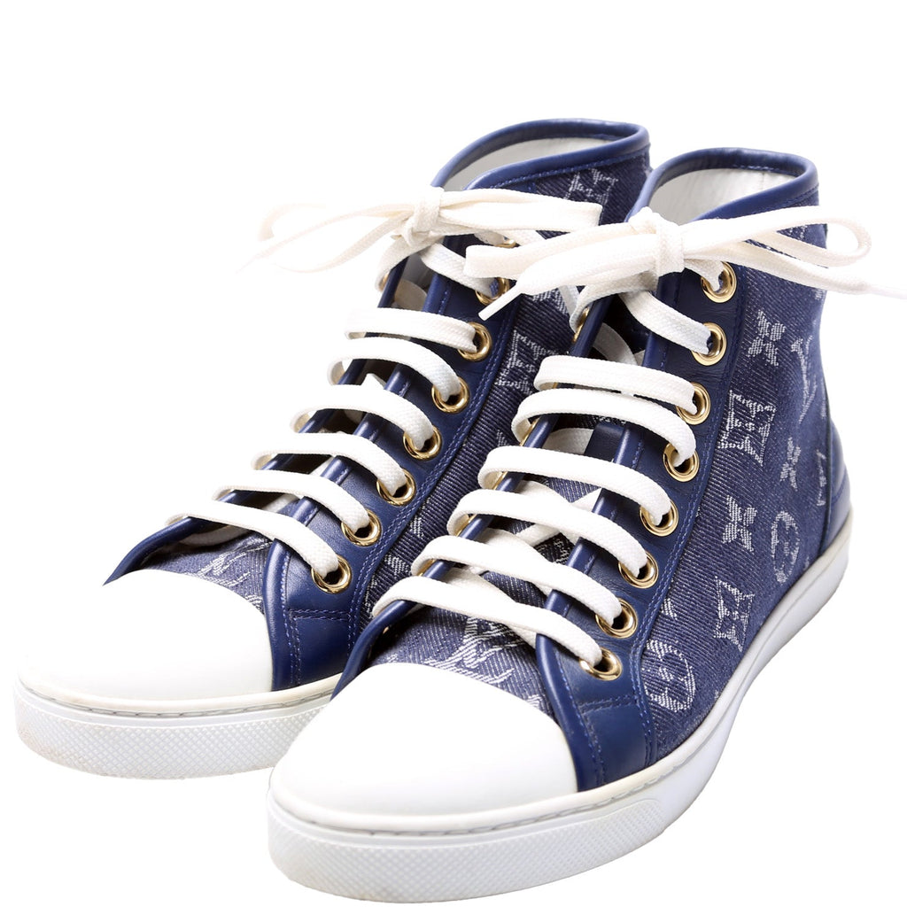 Louis Vuitton Stellar Sneaker Boots Denim Size 35.5