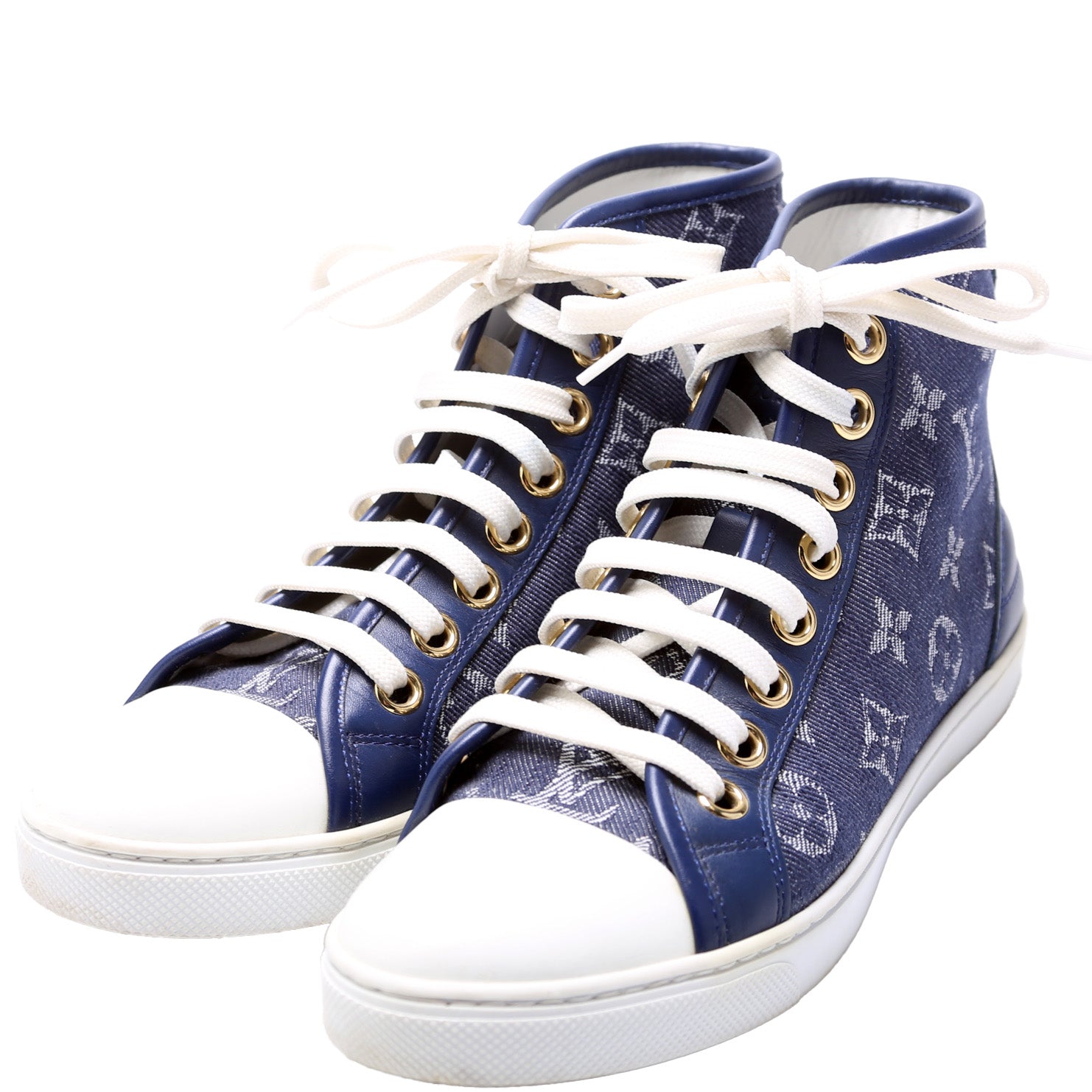 Louis Vuitton Stellar Sneaker Boots Denim Size 35.5
