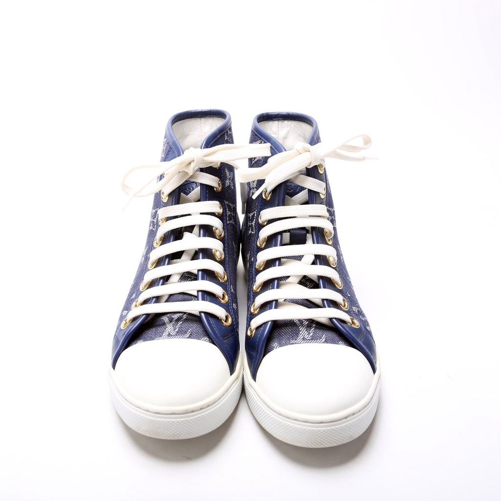 Louis Vuitton Stellar Sneaker Boots Denim Size 35.5