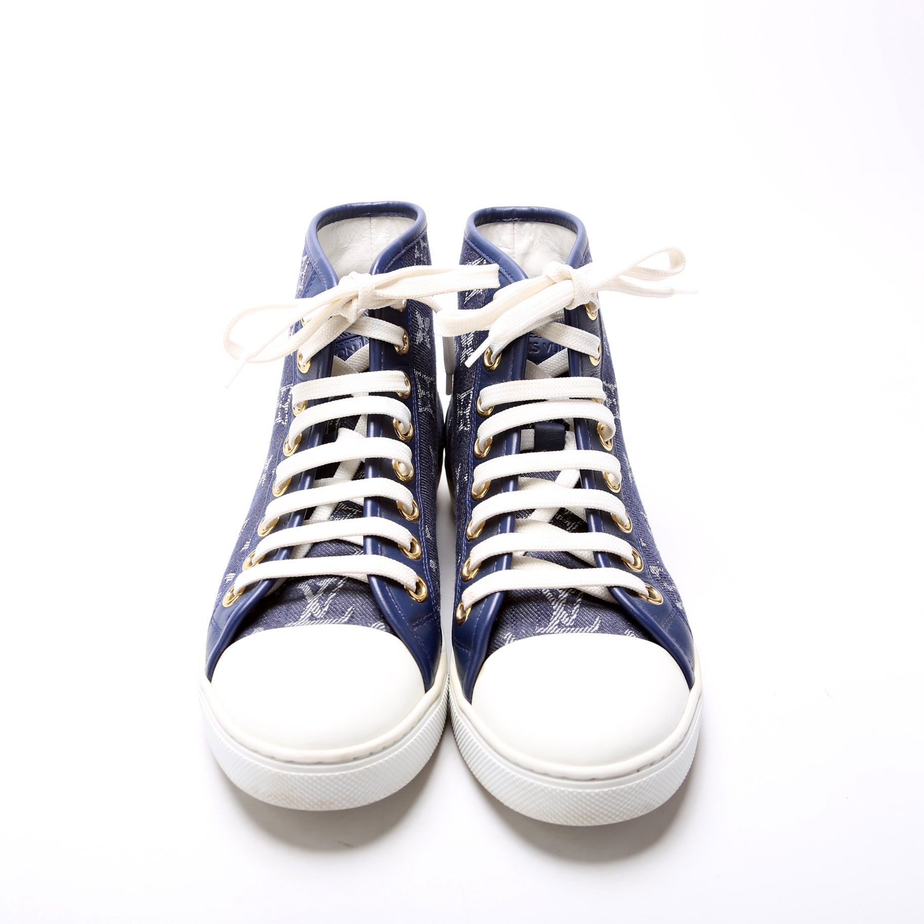 Louis Vuitton Stellar Sneaker Boots Denim Size 35.5