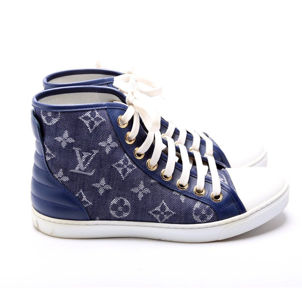 Louis Vuitton Stellar Sneaker Boots Denim Size 35.5