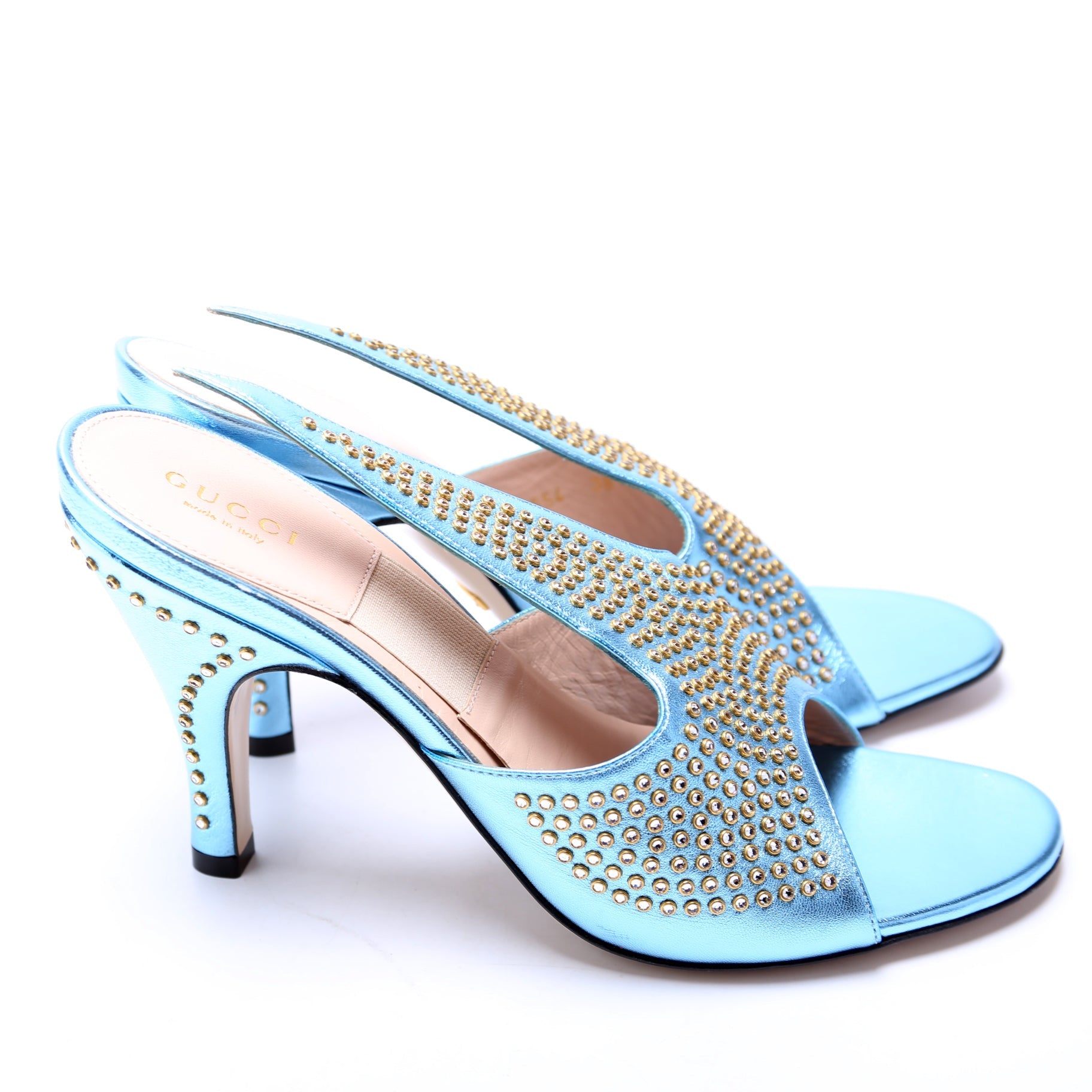 Gucci Studded Leather Pumps Size 38