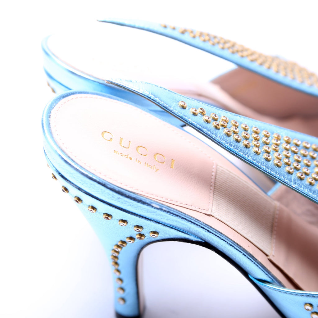 Gucci Studded Leather Pumps Size 38