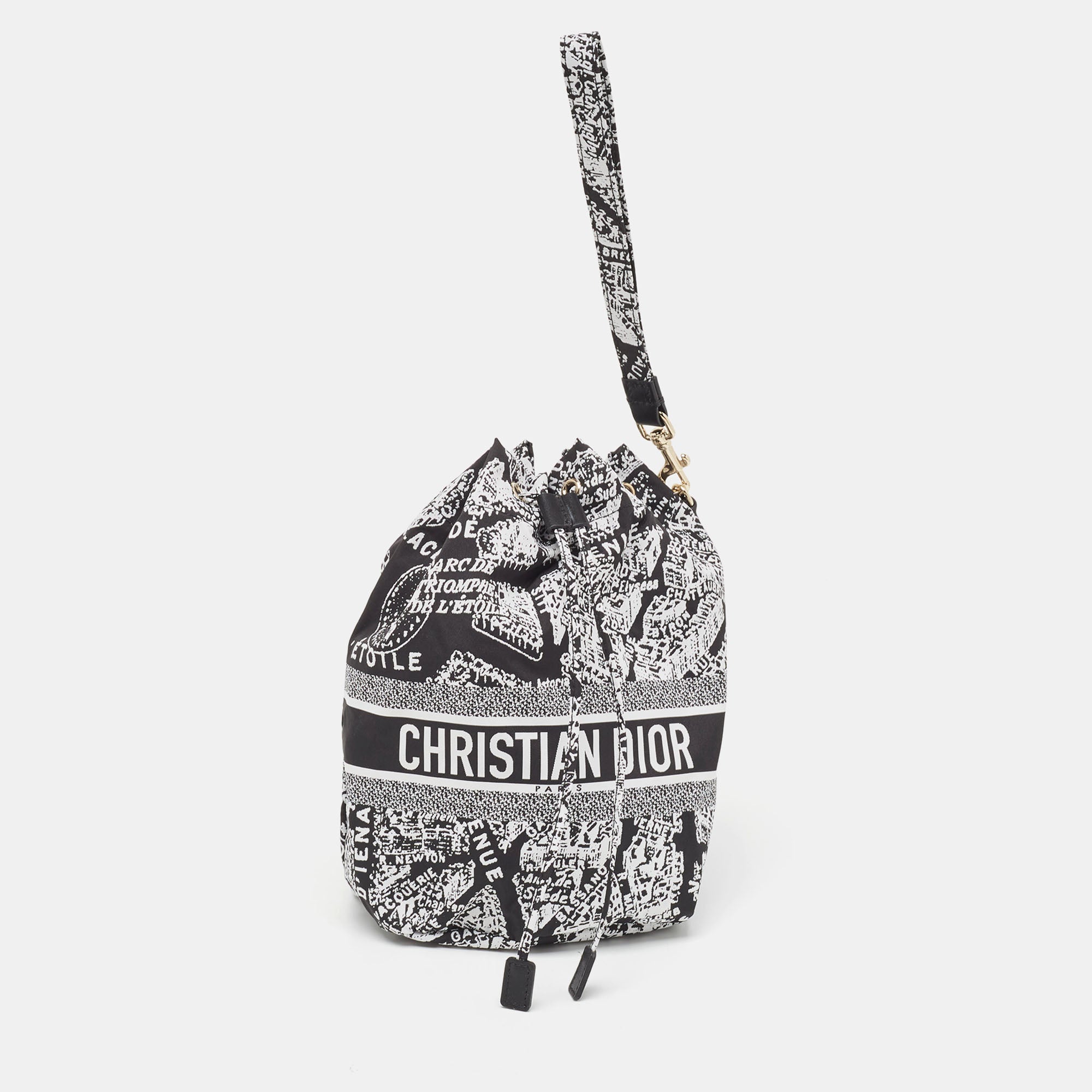 Black/White Plan De Paris Nylon Diortravel Pouch