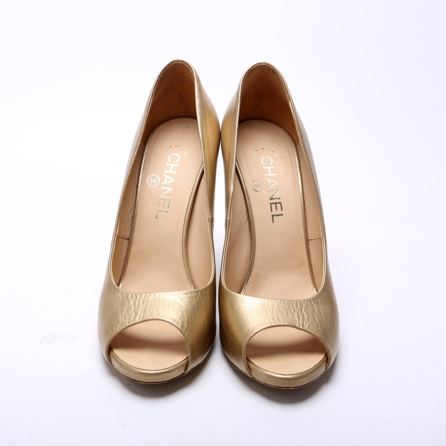 Chanel Open Toe Pumps Size 39.5