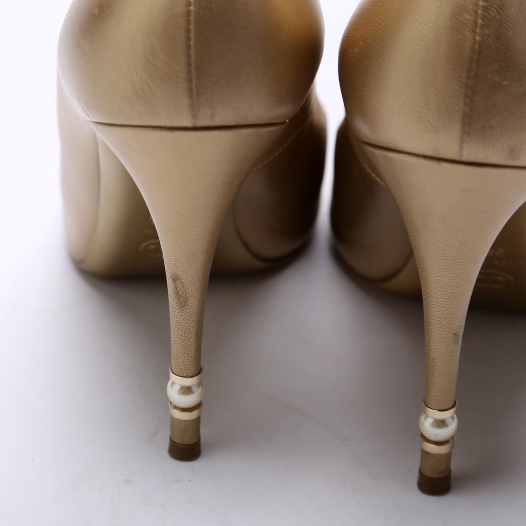 Chanel Open Toe Pumps Size 39.5