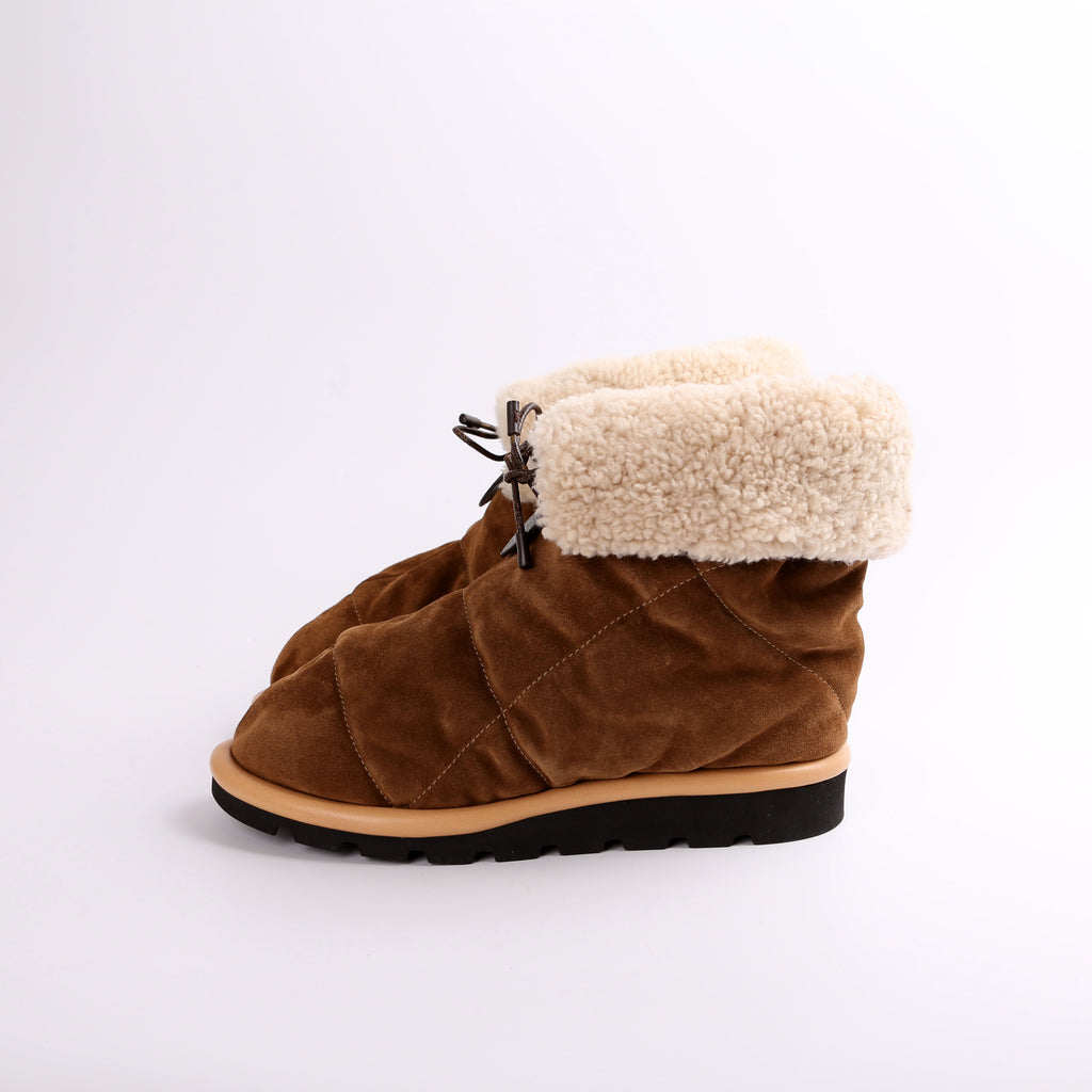 Louis Vuitton Pillow Comfort Suede/Shearling Ankle Boots Size 39