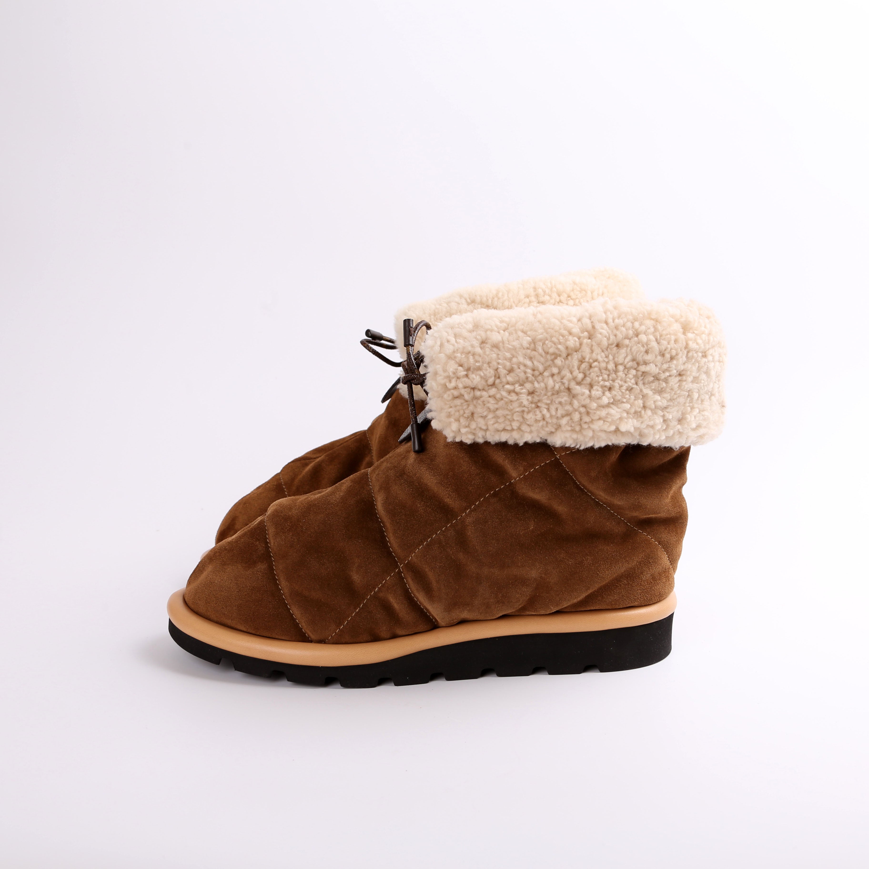 Louis Vuitton Pillow Comfort Suede/Shearling Ankle Boots Size 39
