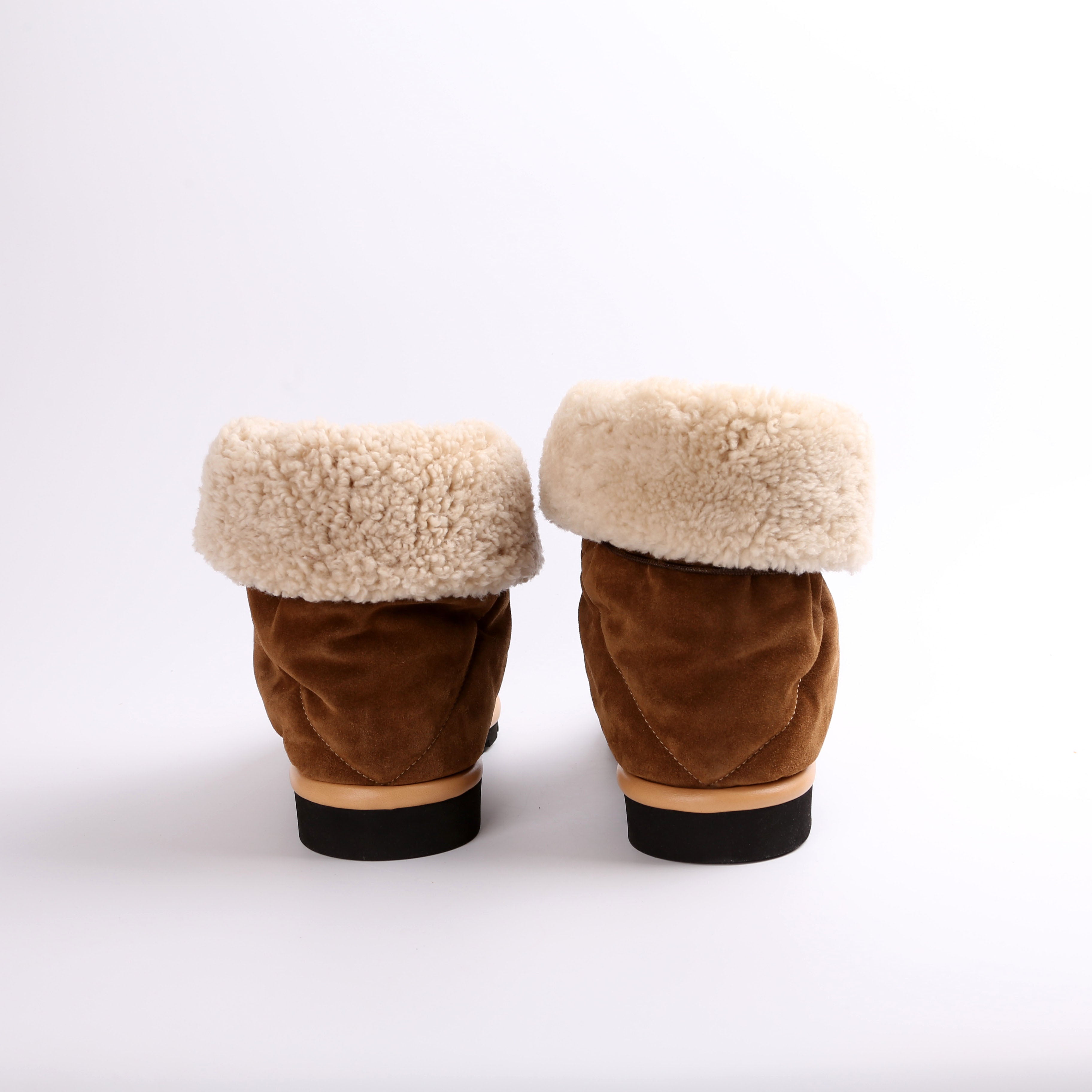 Louis Vuitton Pillow Comfort Suede/Shearling Ankle Boots Size 39