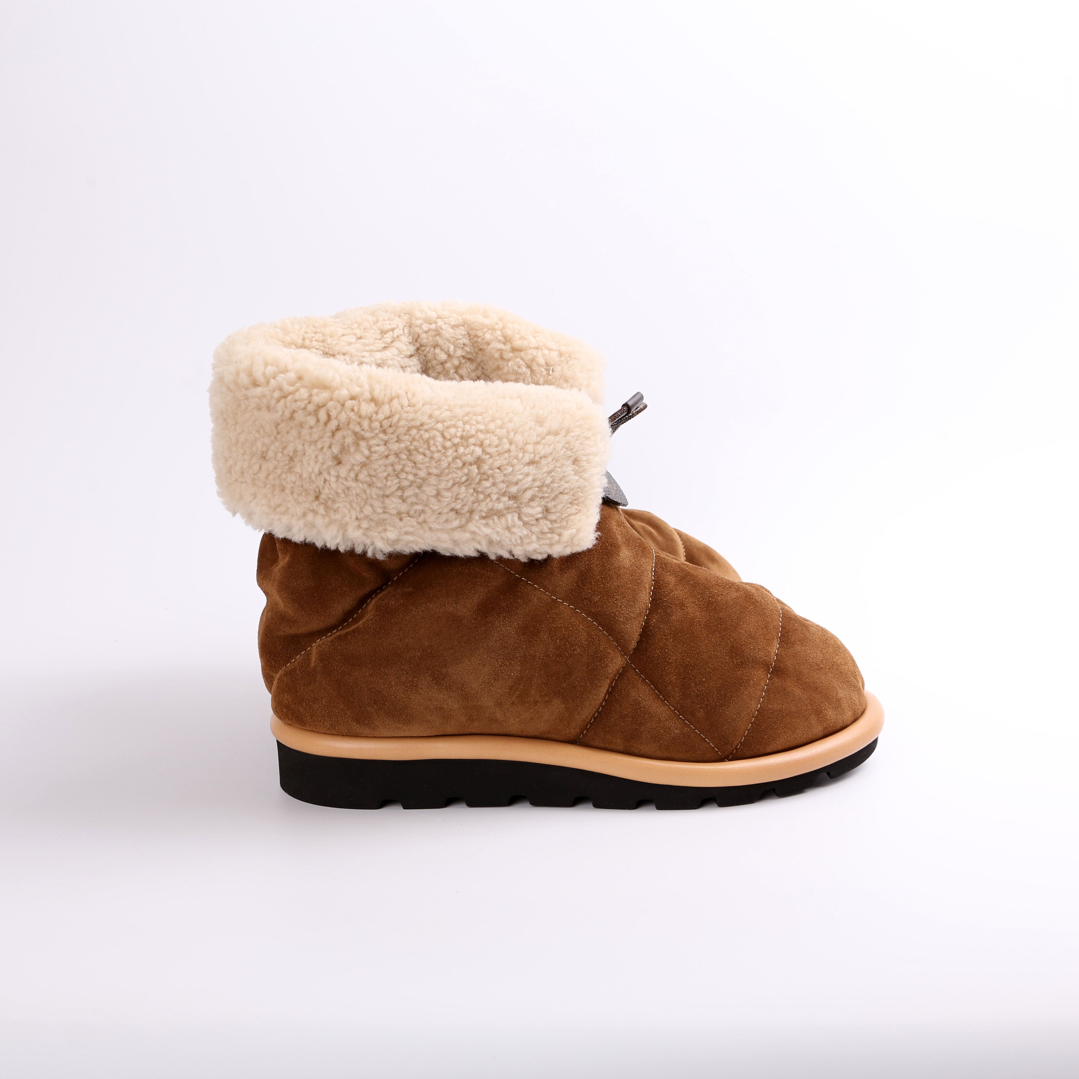 Louis Vuitton Pillow Comfort Suede/Shearling Ankle Boots Size 39