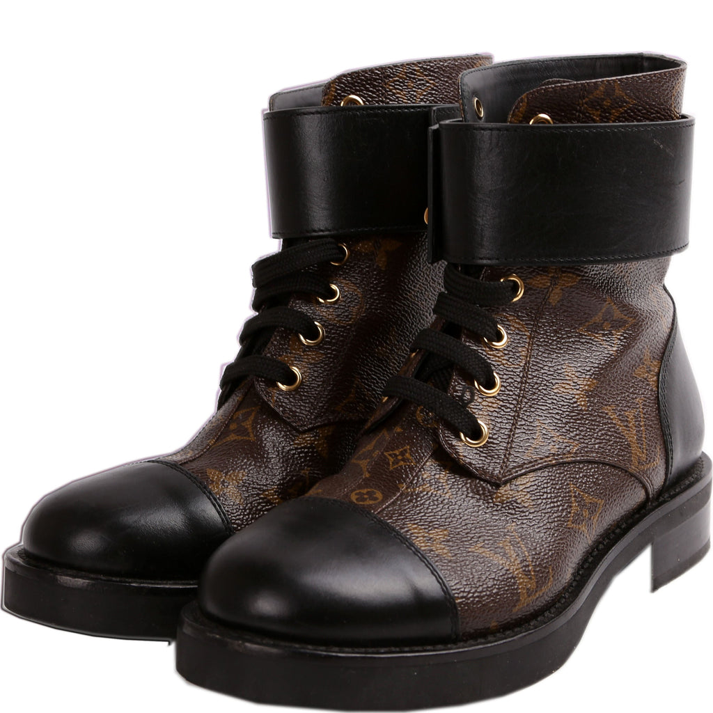 Louis Vuitton Wonderland Flat Ranger Boots Size 36