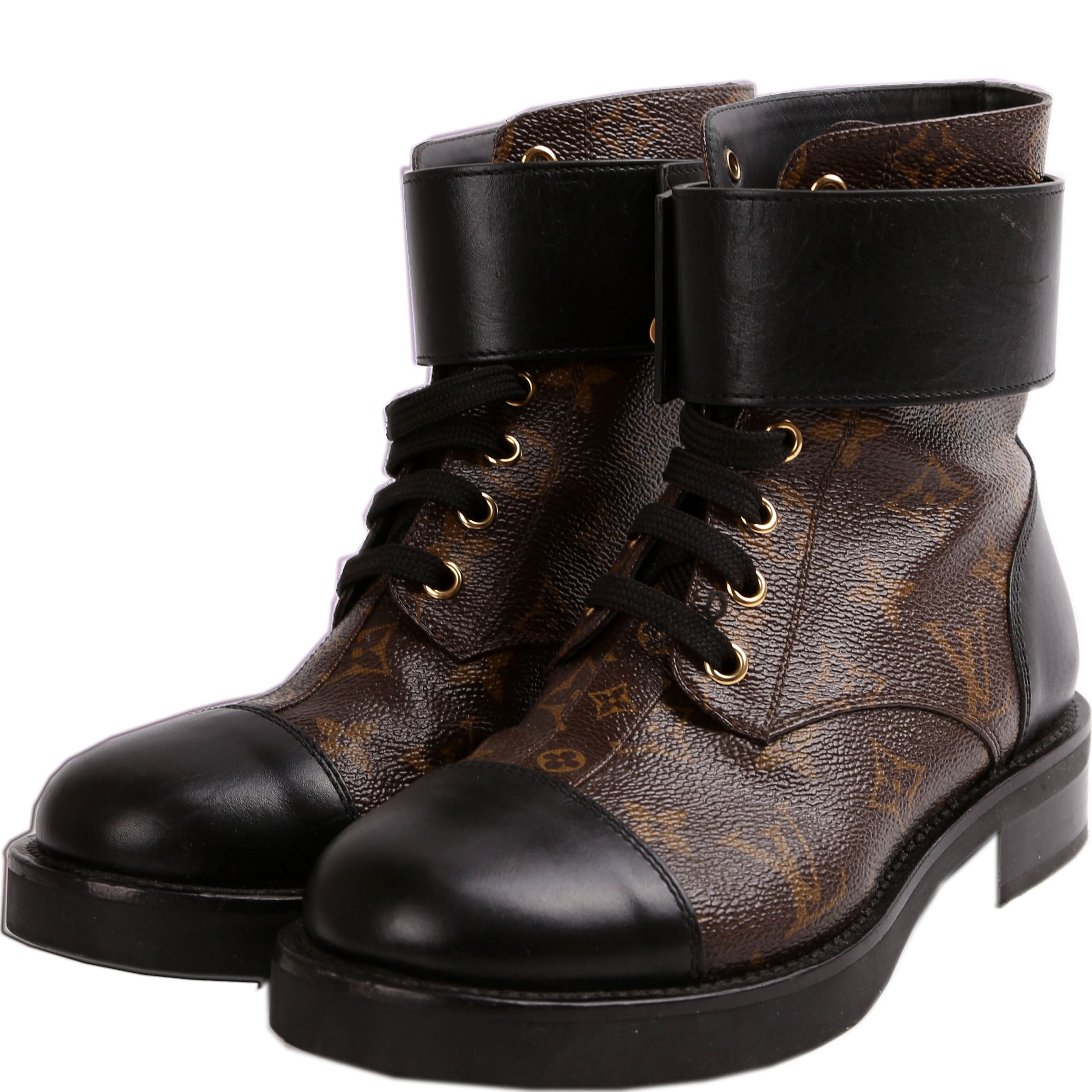 Louis Vuitton Wonderland Flat Ranger Boots Size 36