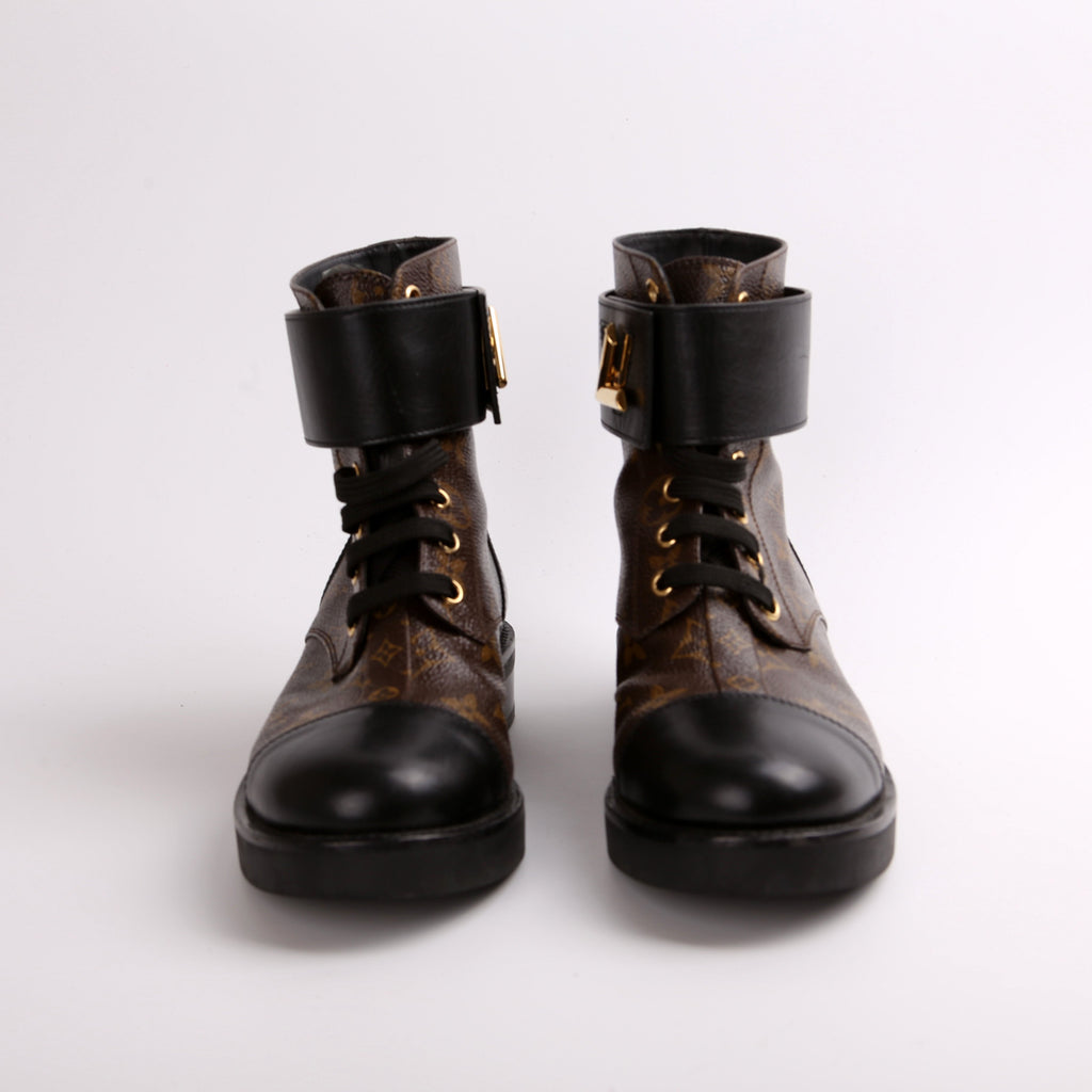 Louis Vuitton Wonderland Flat Ranger Boots Size 36