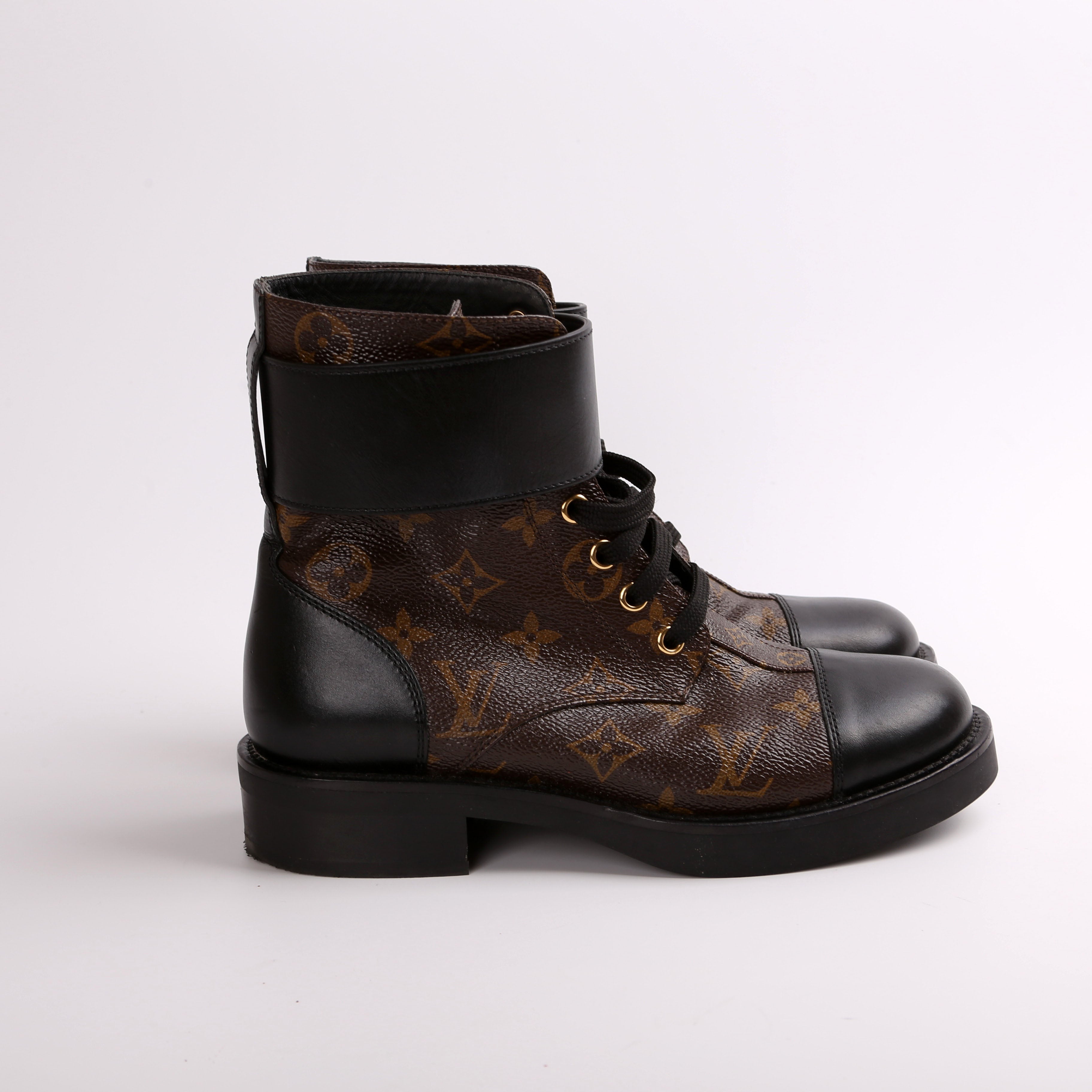 Louis Vuitton Wonderland Flat Ranger Boots Size 36
