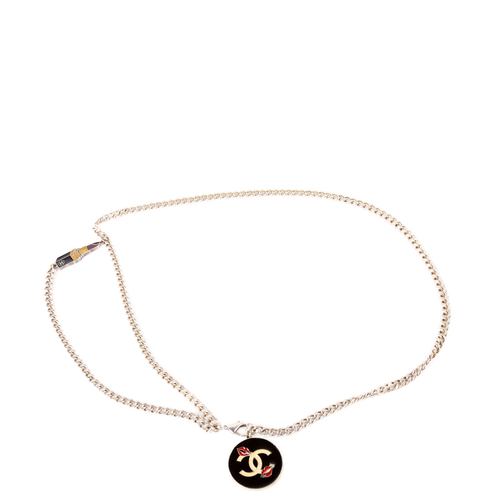 Chanel CC Lipstick Charm Chain