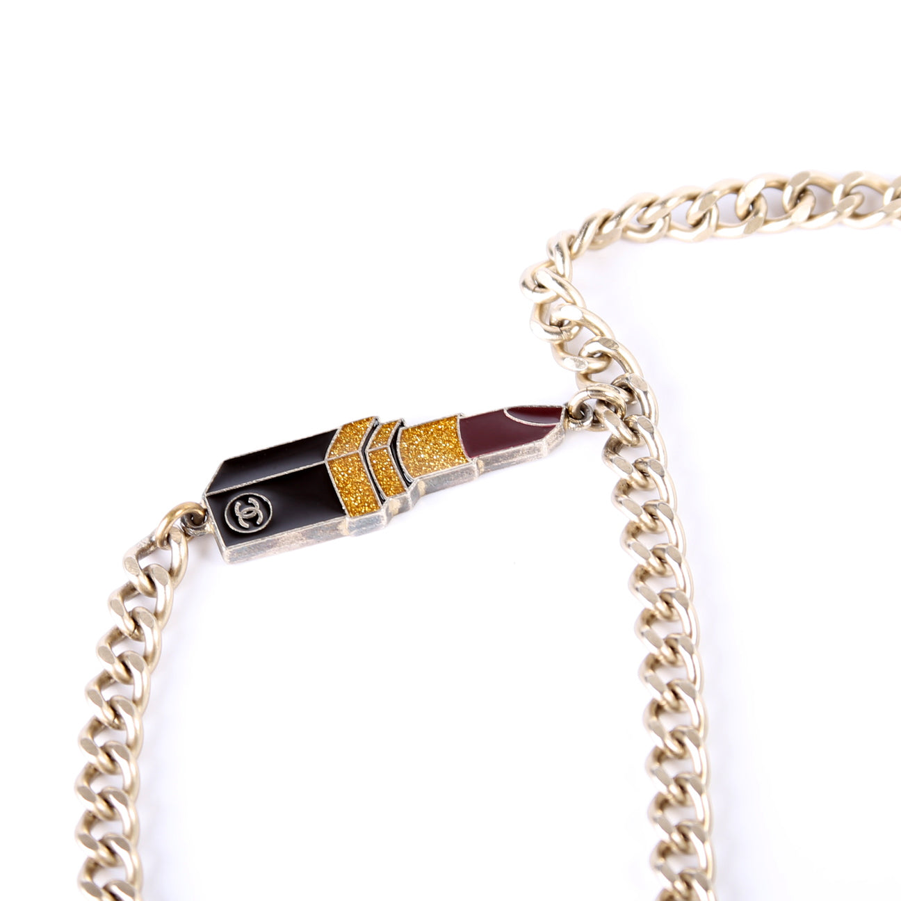 Chanel CC Lipstick Charm Chain