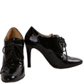 Chanel Ptnt Oxford Lace Up booties Size 36