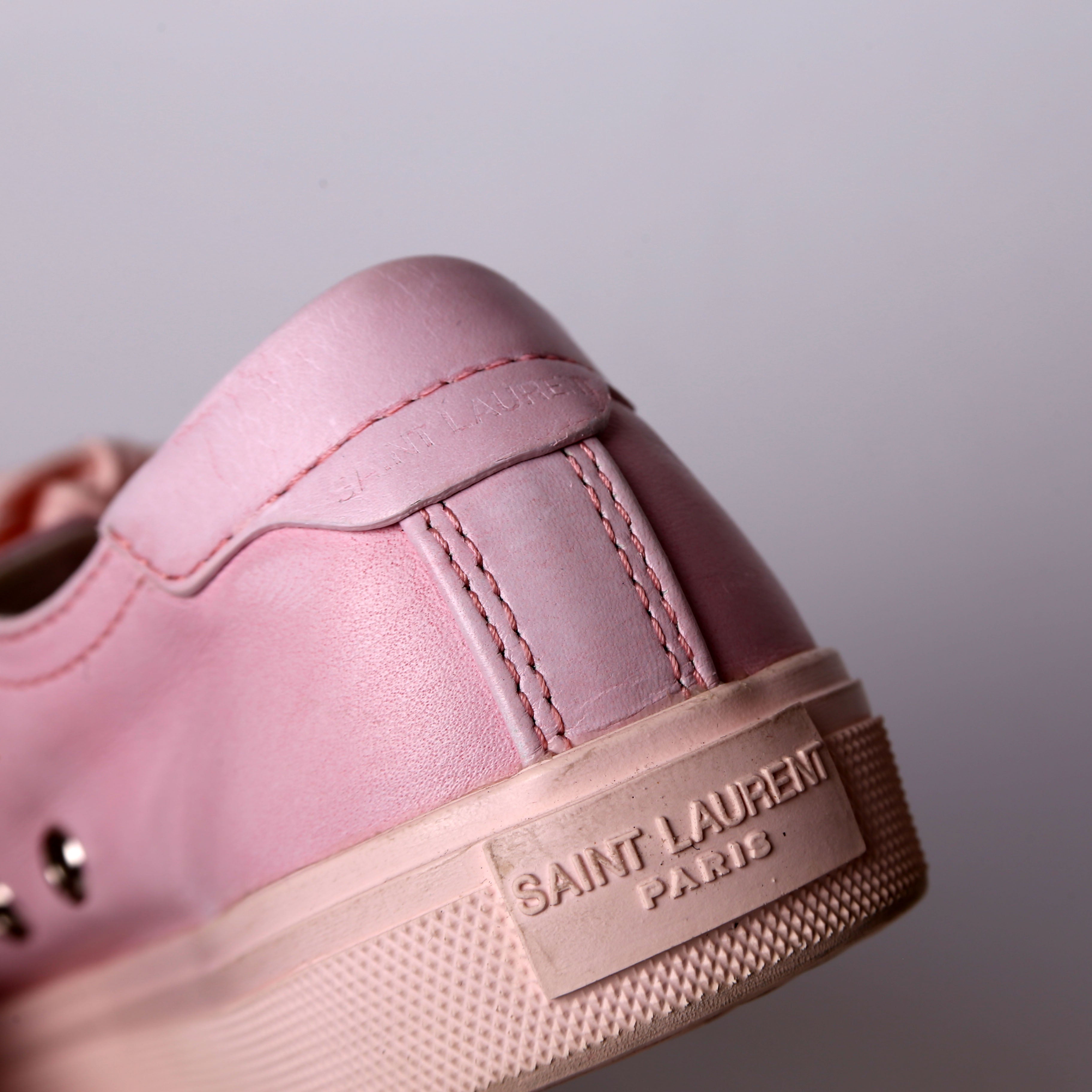 Saint Laurent Bedford Leather Sneakers