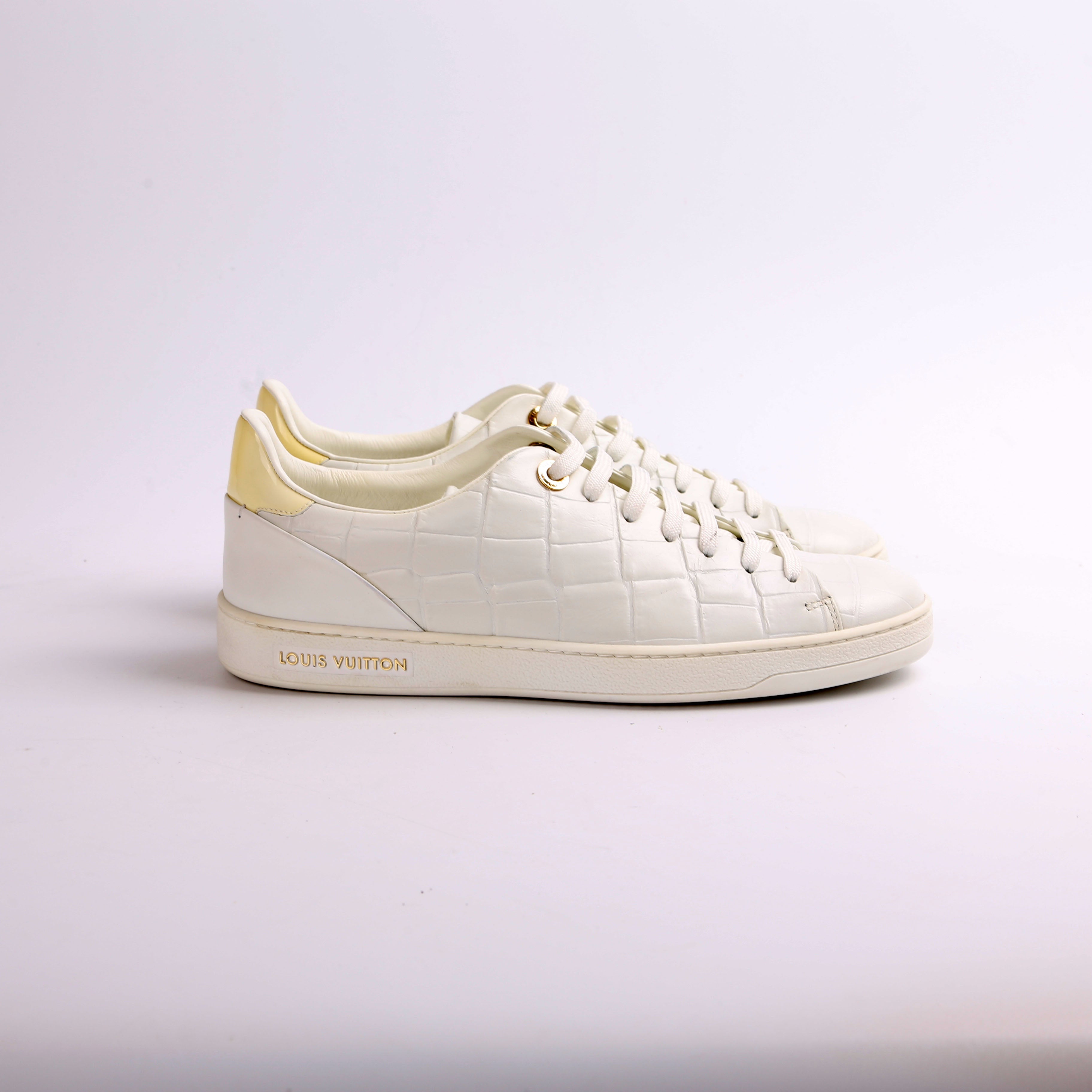 Louis Vuitton Frontrow Croc-Embossed Sneakers Size 39