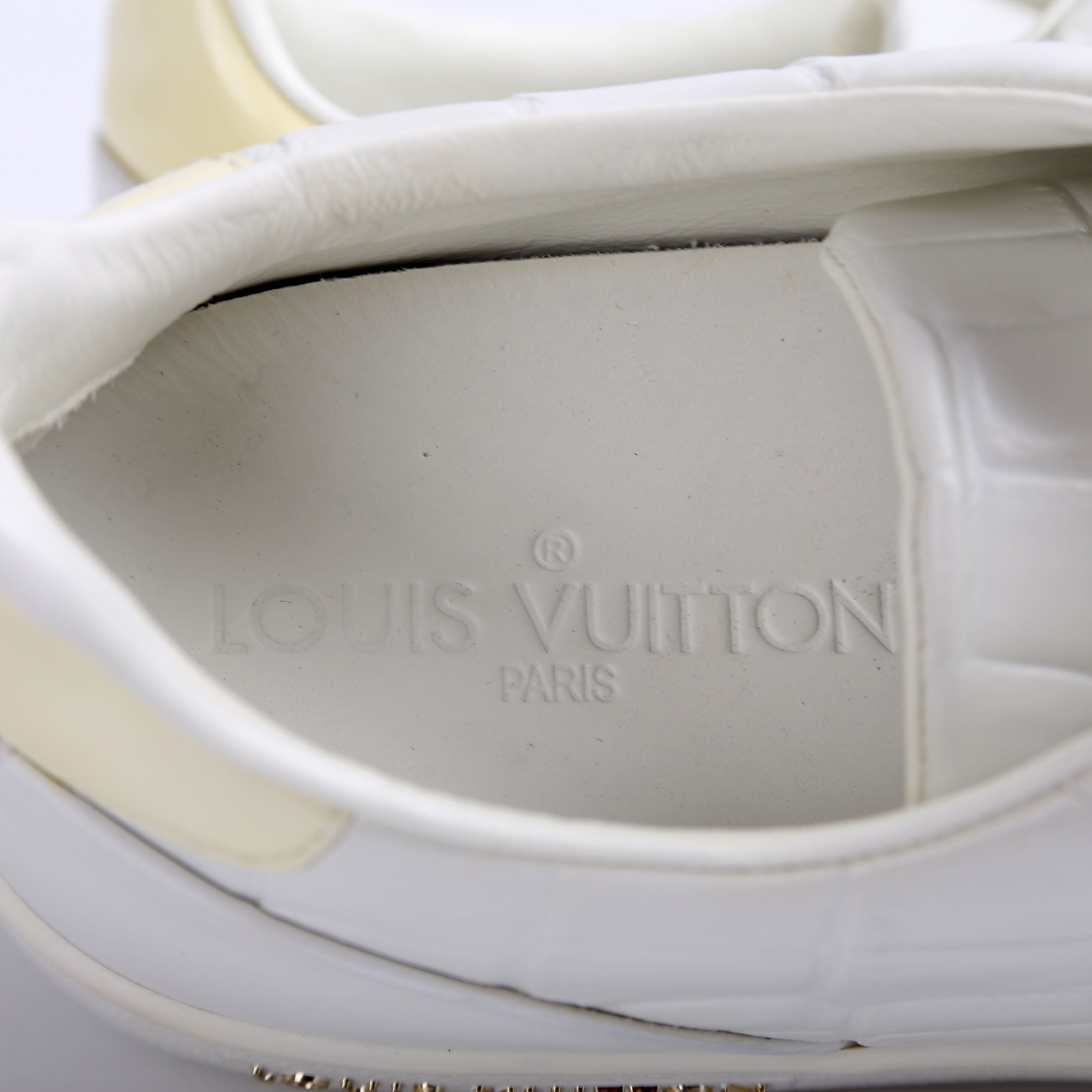 Louis Vuitton Frontrow Croc-Embossed Sneakers Size 39