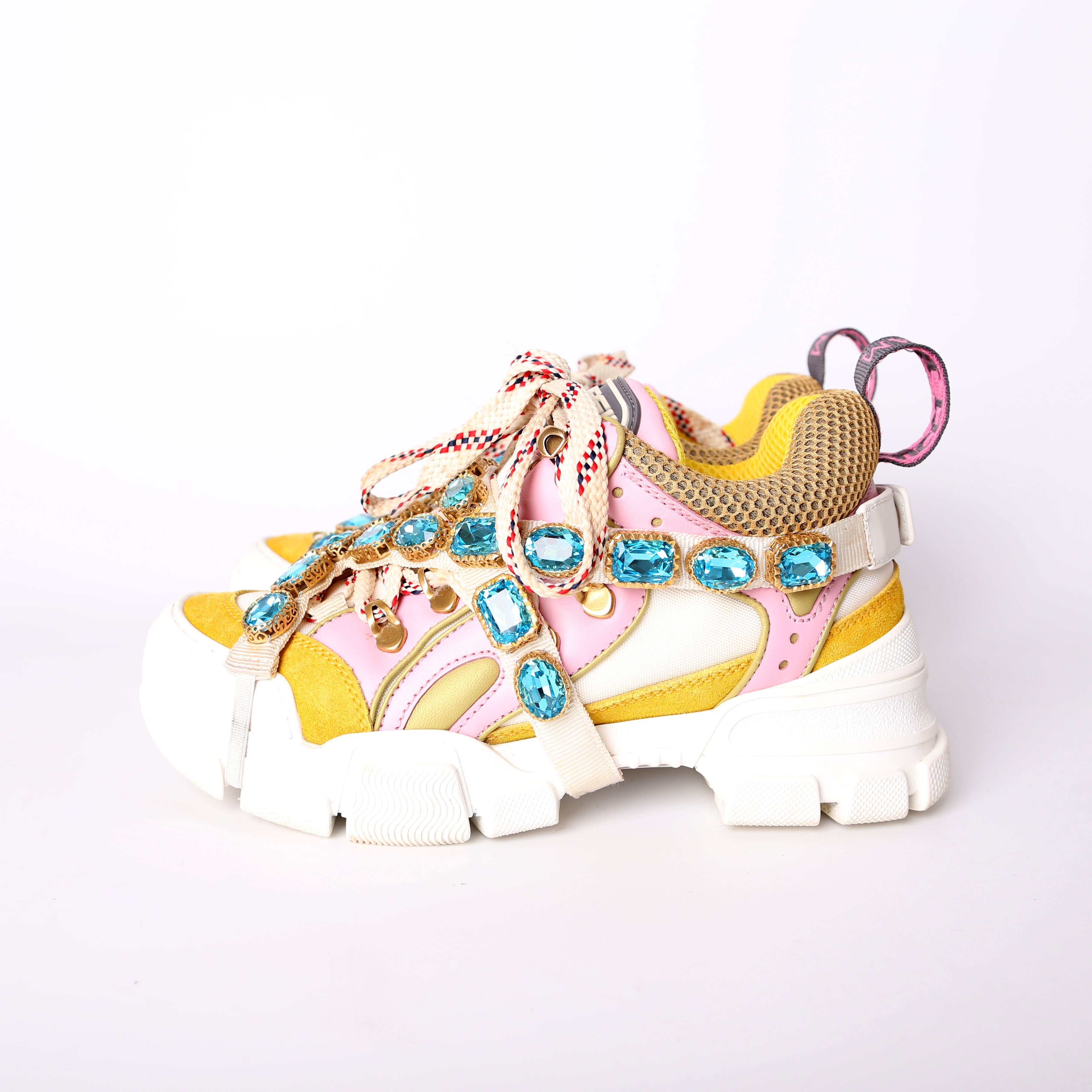Gucci Flashtrek Jeweled Sneakers Size 36