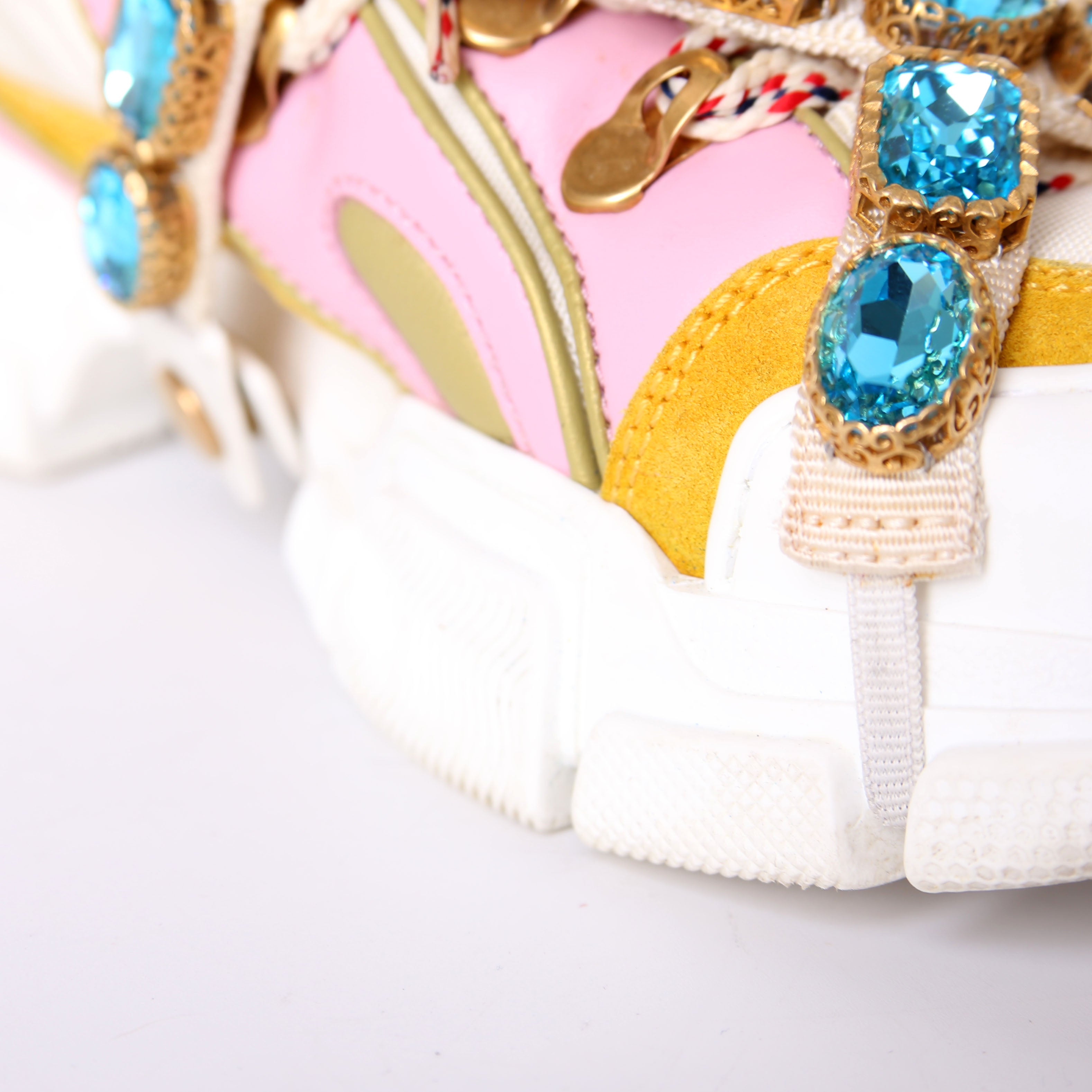 Gucci Flashtrek Jeweled Sneakers Size 36