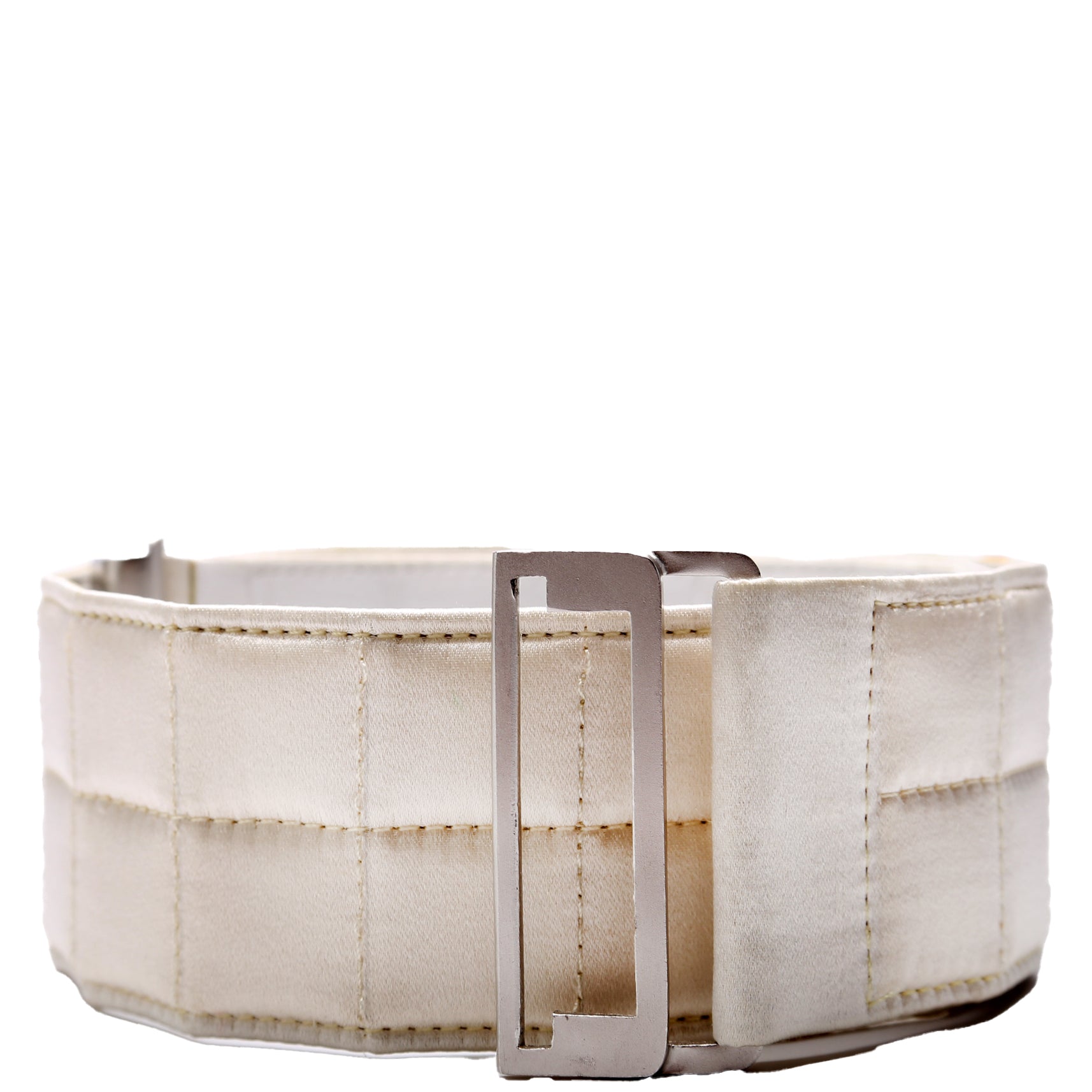 Chanel Satin Quilted Logo Belt Size 70 Vintage