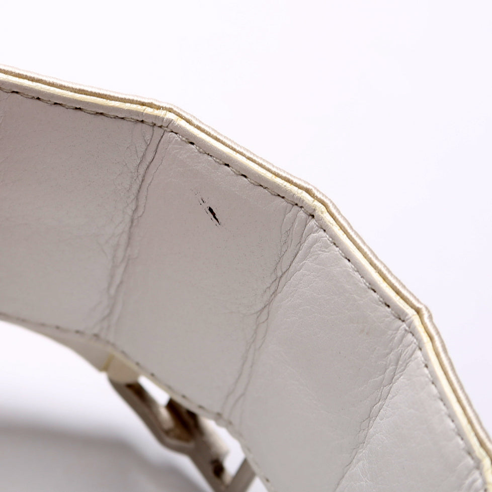 Chanel Satin Quilted Logo Belt Size 70 Vintage