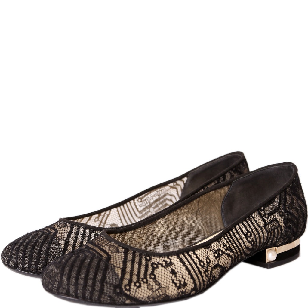 Chanel Lace Ballet Flats Size 39